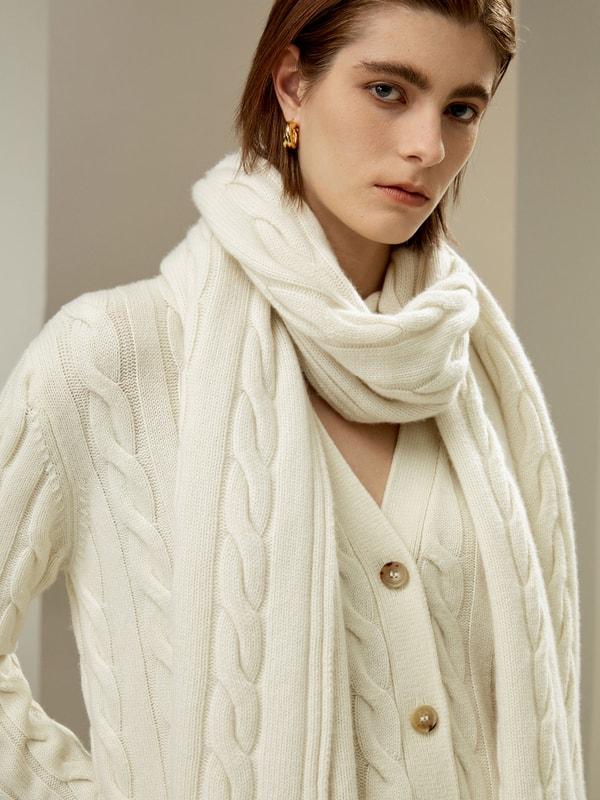 Oversized Cable Weave Cardigan Product Image