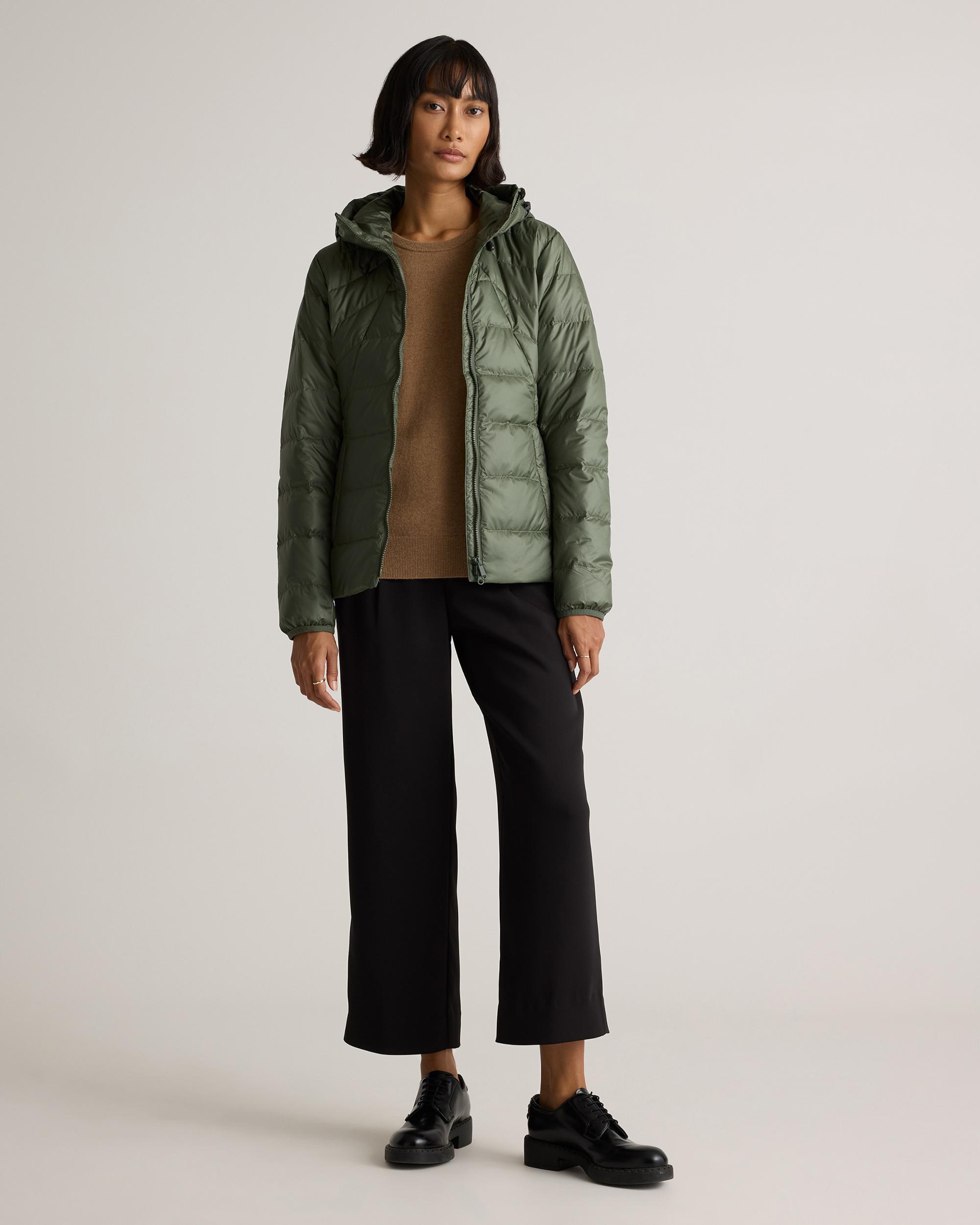 Quince | Women's Lightweight Down Packable Puffer Hooded Jacket Recycled Polyester Product Image