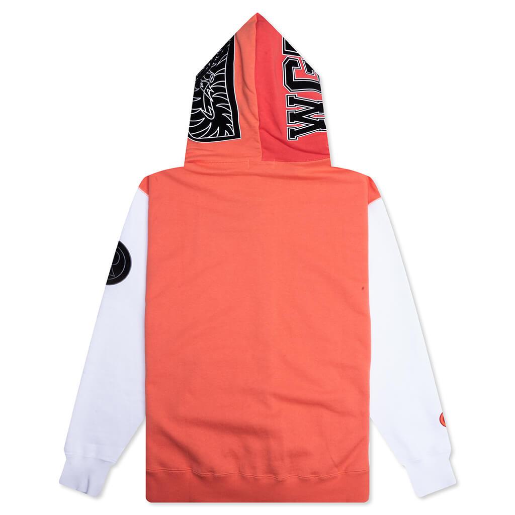 Shark Full Zip Hoodie Korea - Orange Male Product Image