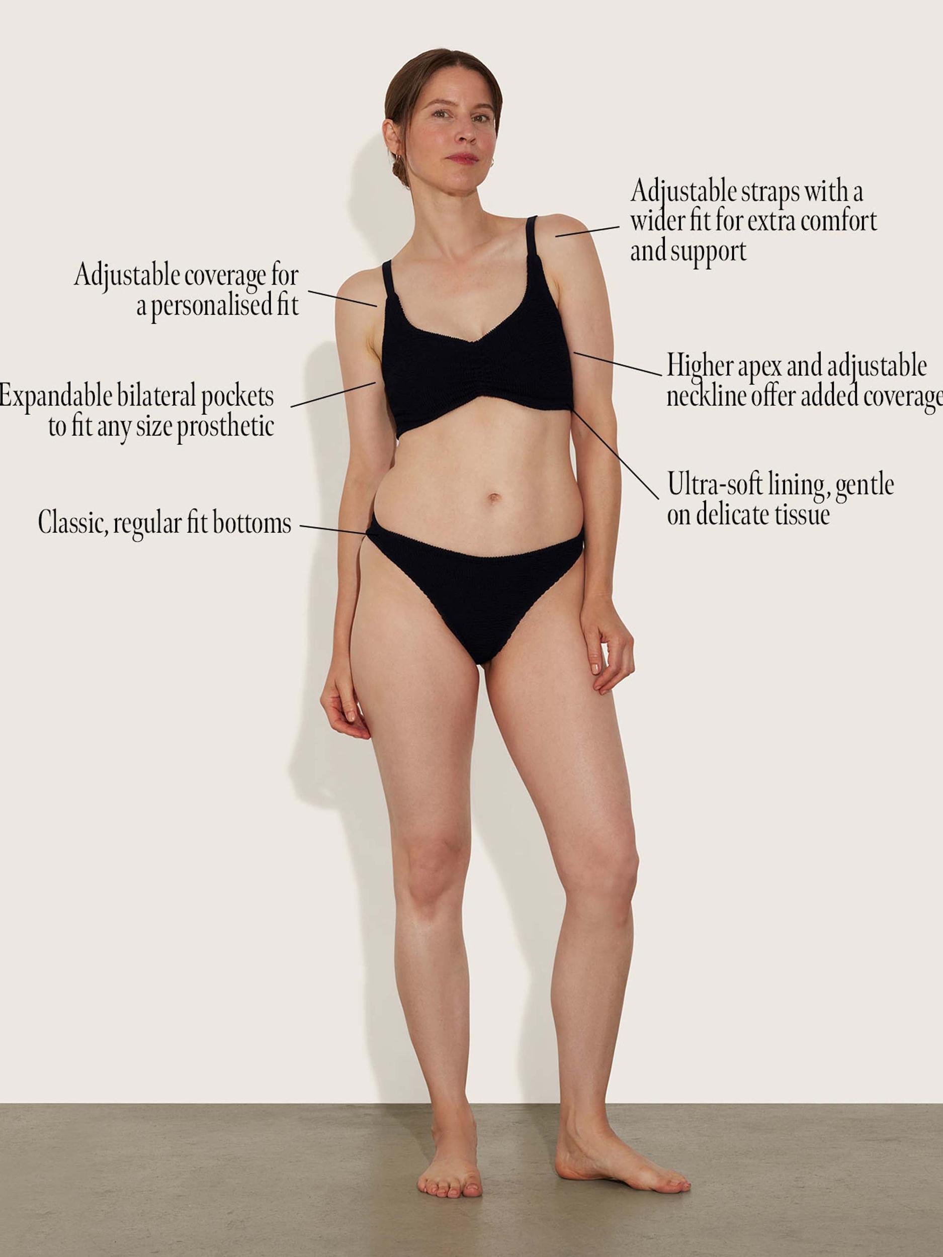 Post Mastectomy Bikini - Black Product Image