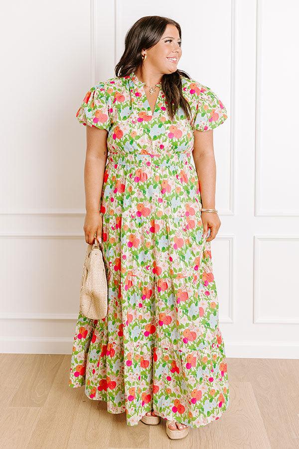 Dahlia Daydream Floral Maxi Dress Curves Product Image