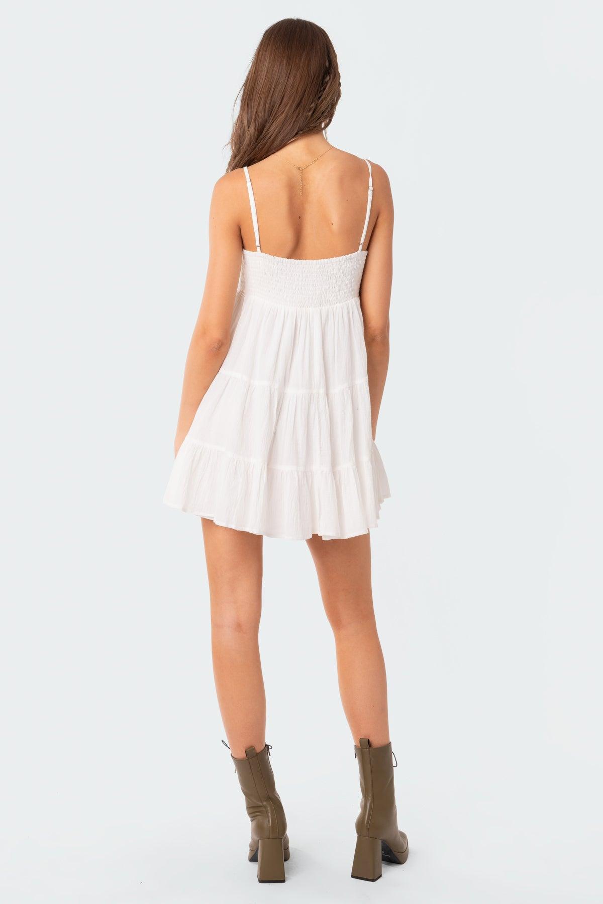 Ivory Oversized Mini Dress Product Image