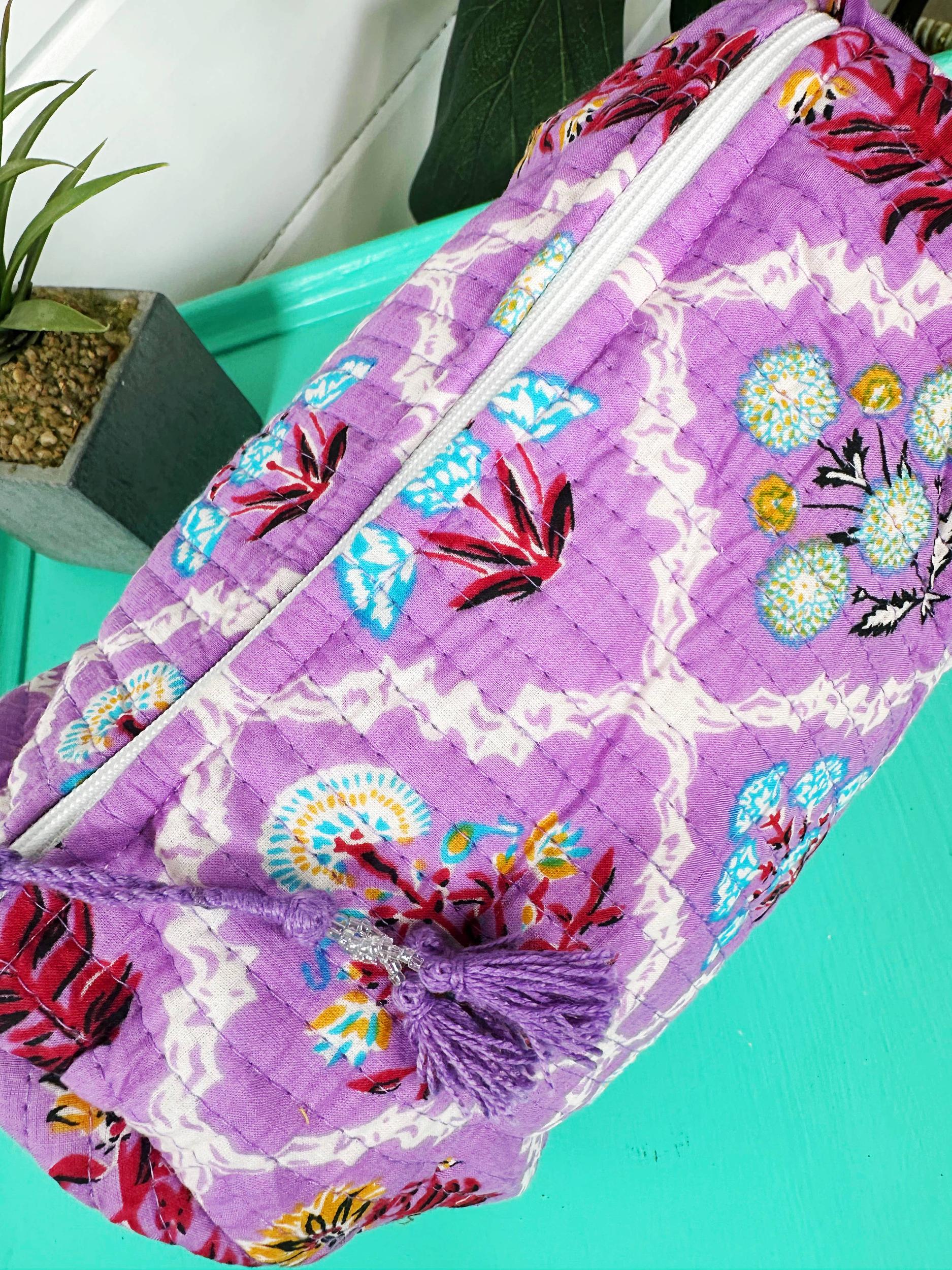 Purple Wildflowers Quilted Duffle Bag Product Image