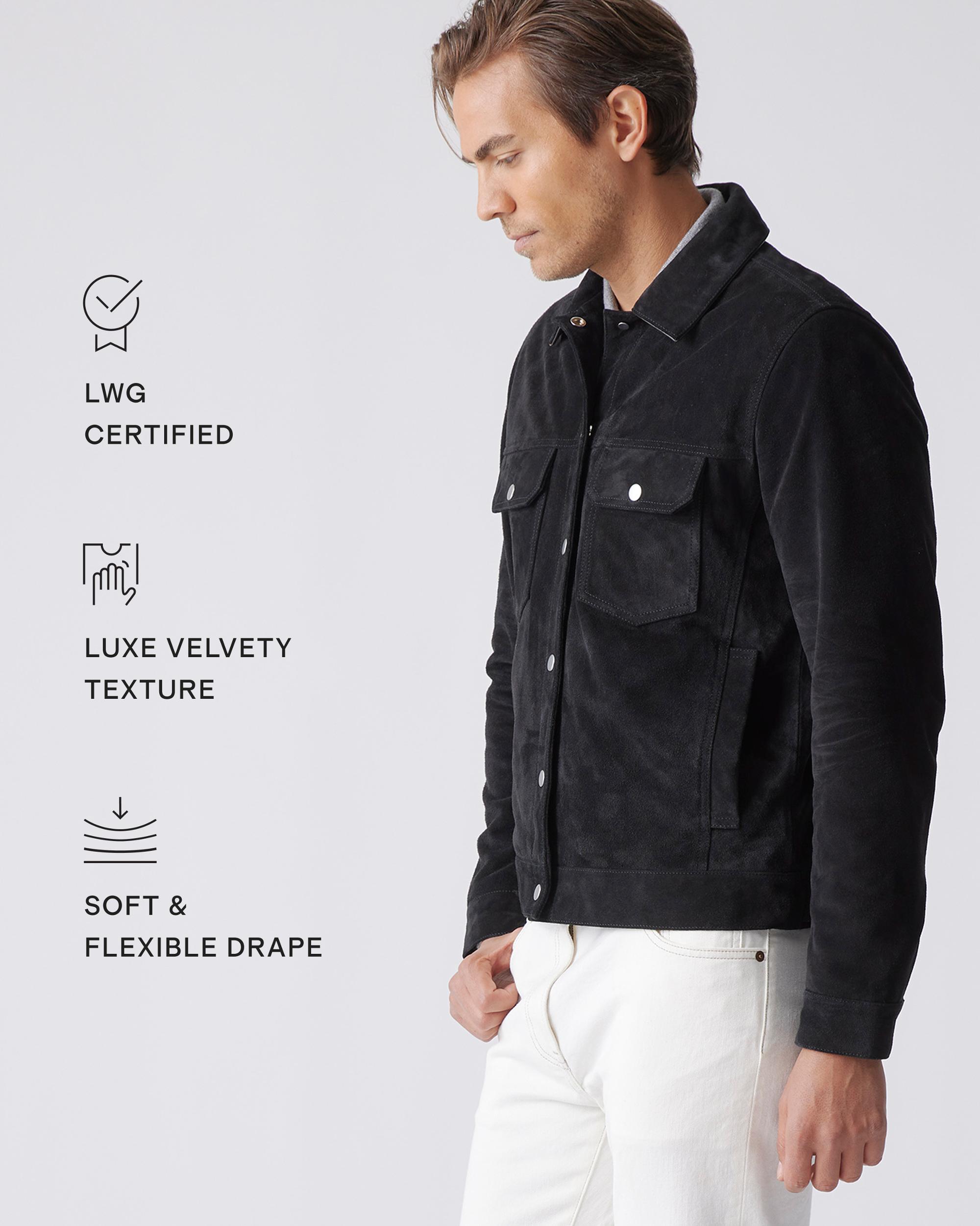 Quince | Men's Italian Suede Trucker Jacket Size XL, Suede Leather Product Image