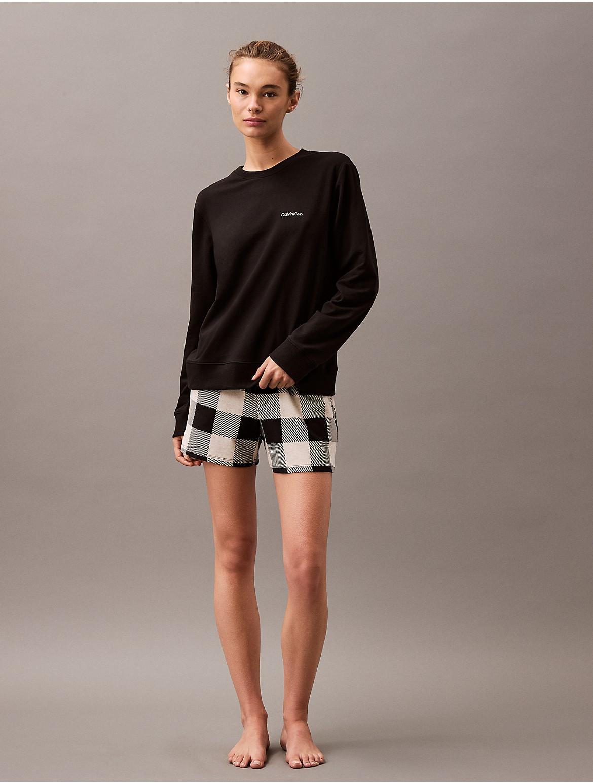 Calvin Klein Womens Modern Cotton Holiday Sleep Shorts - Red Product Image