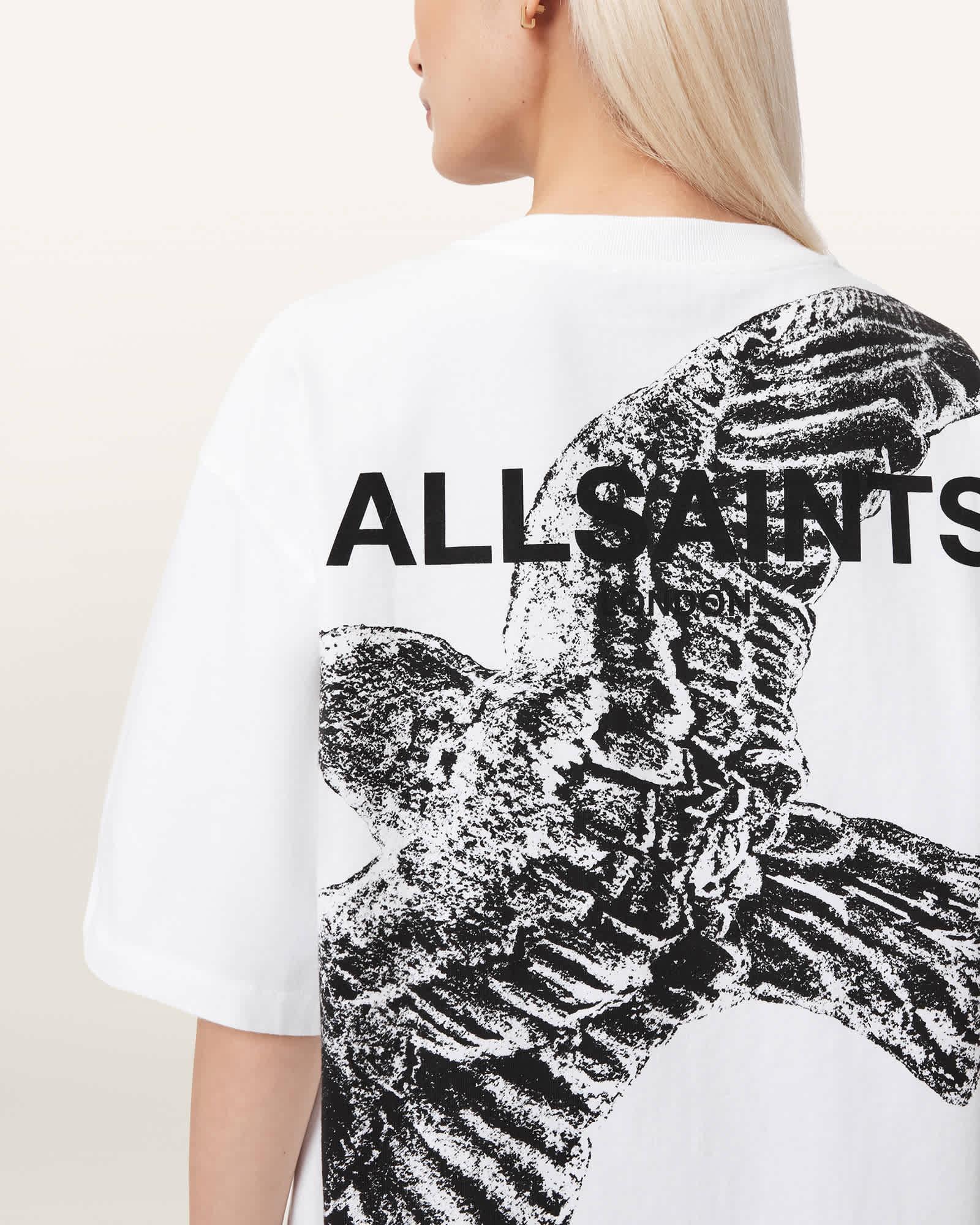Swoop Amelie Oversized T-Shirt Optic White | ALLSAINTS US Product Image