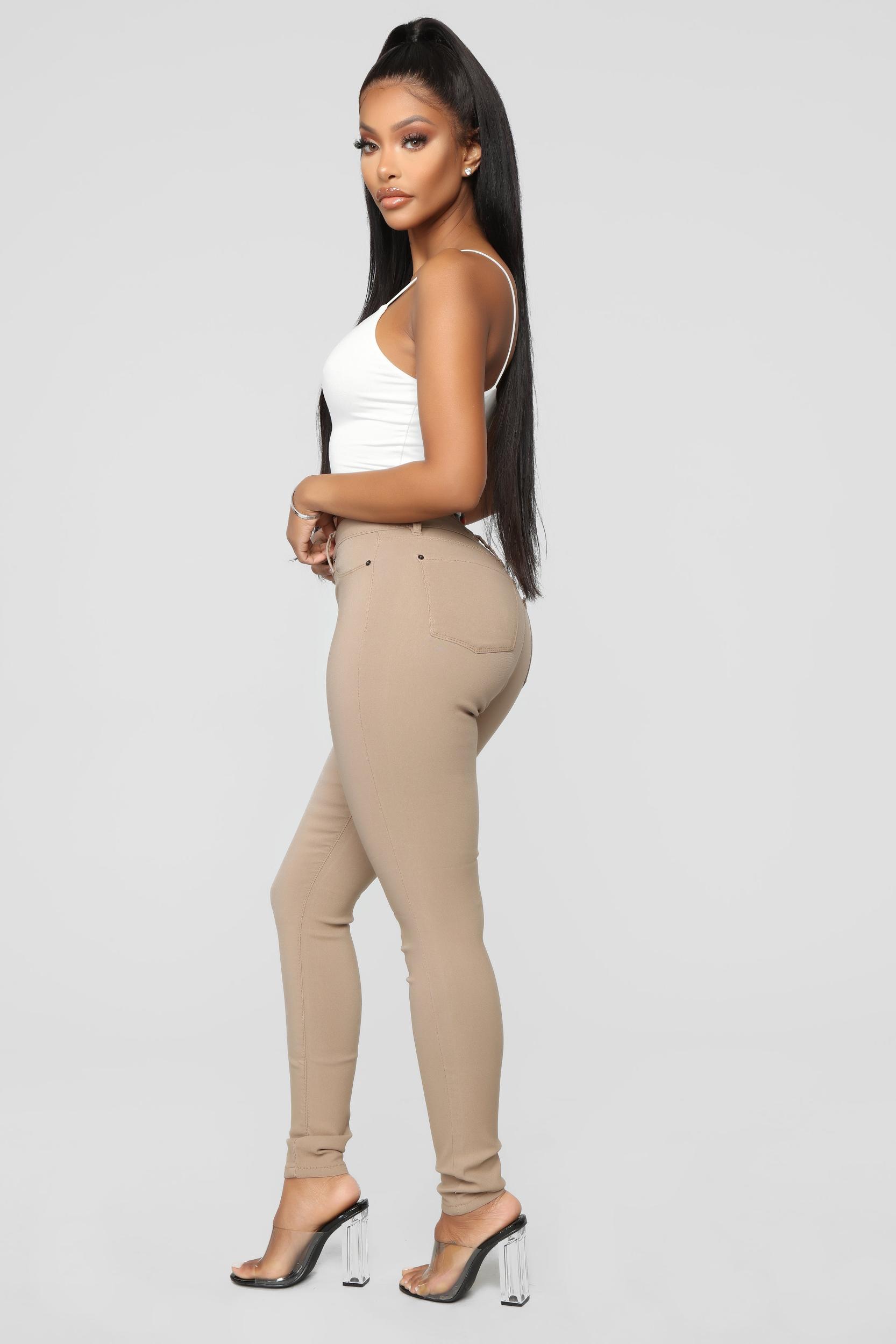 Hyperstretch Skinny Pants - Tan Product Image