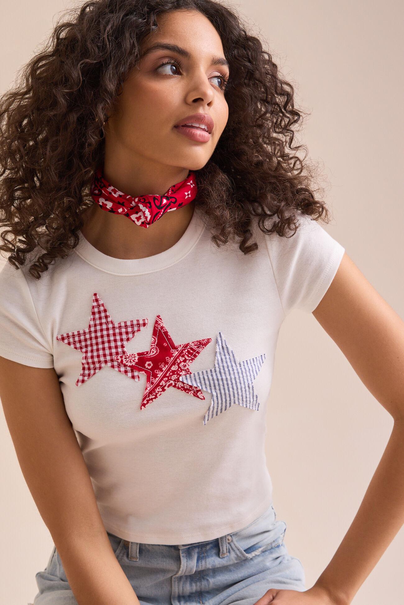 Star Patchwork Tee Product Image
