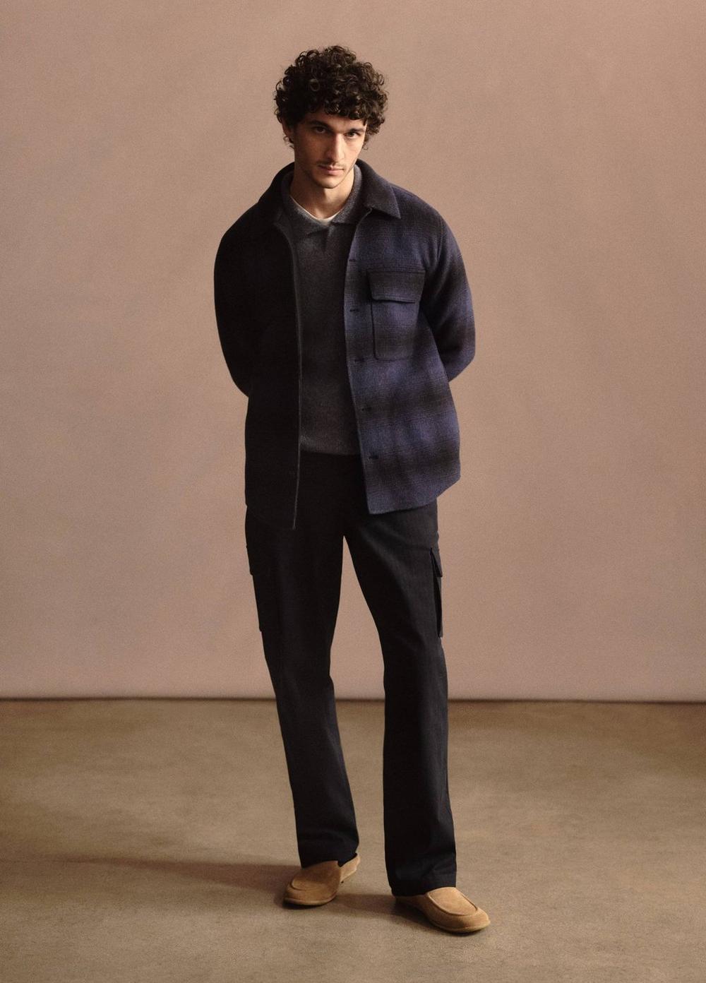 Herringbone Cotton Cargo Pant Product Image