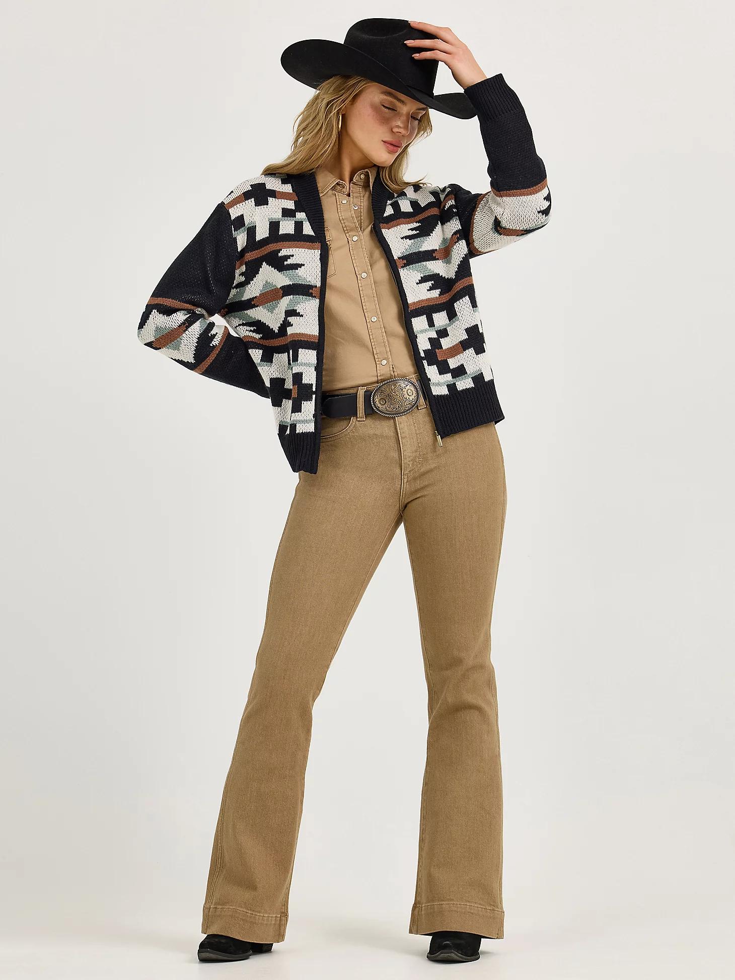 Women's Wrangler Retro® Bailey High Rise Colorwash Trouser Jean | Women's JEANS | Wrangler® Product Image