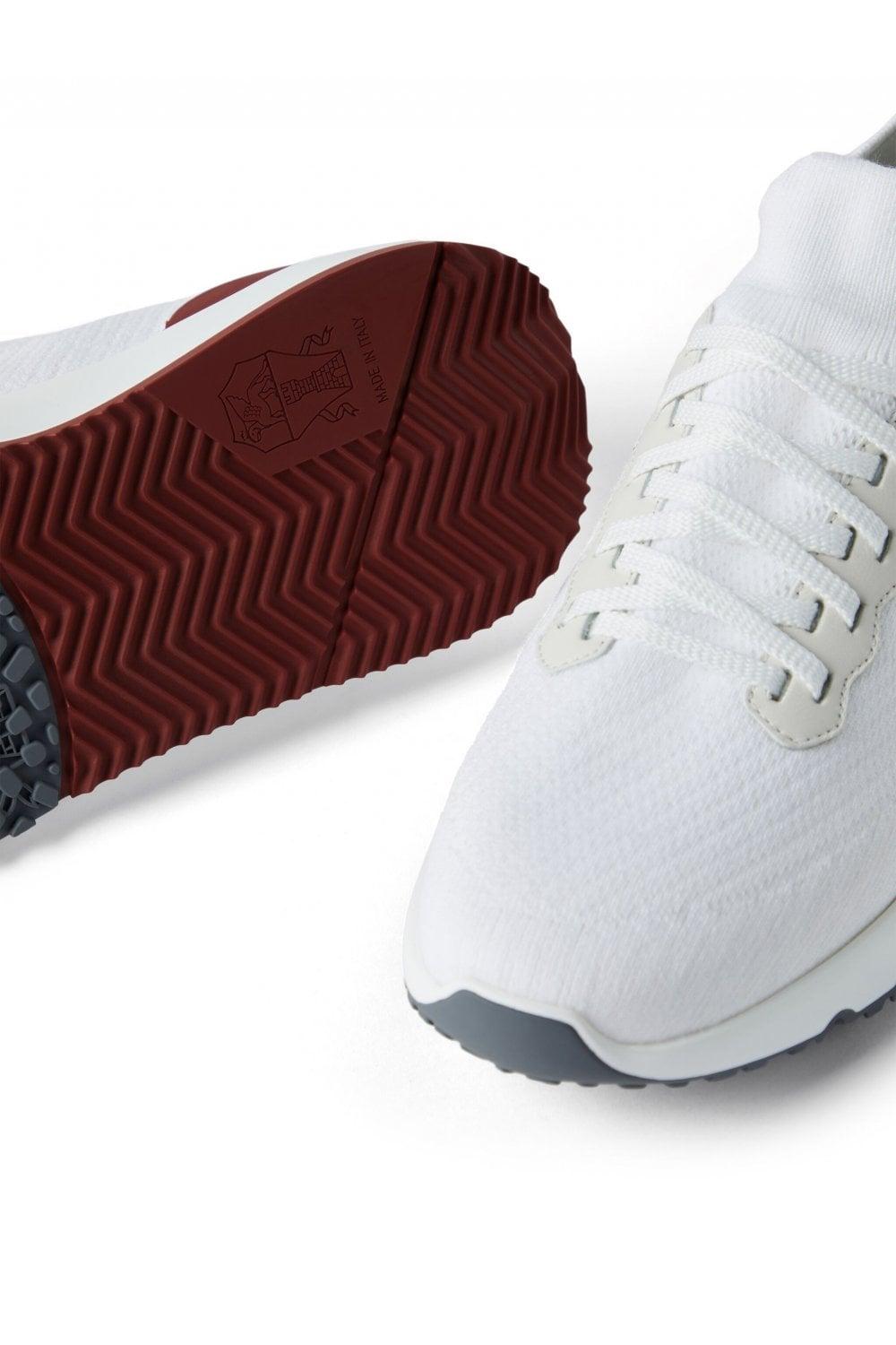 BRUNELLO CUCINELLI Cotton Knit Runners In White Product Image