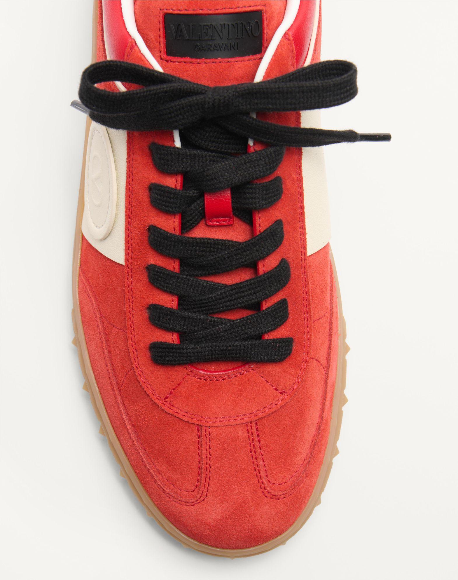 Upvillage Low Top Sneaker In Split Leather And Calfskin Nappa Leather Product Image