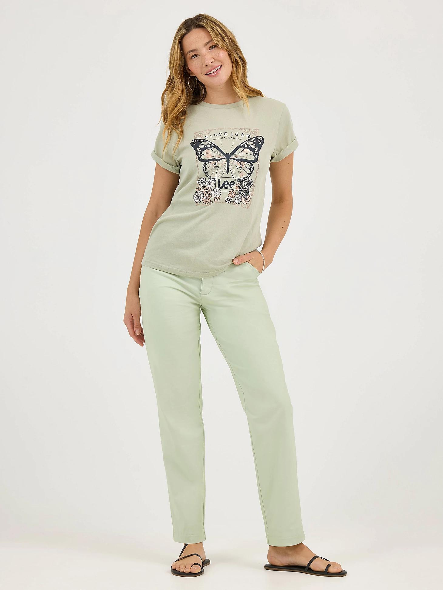 Women's Floral Butterfly Graphic Tee | Women's Tops & Tees | Lee® Product Image