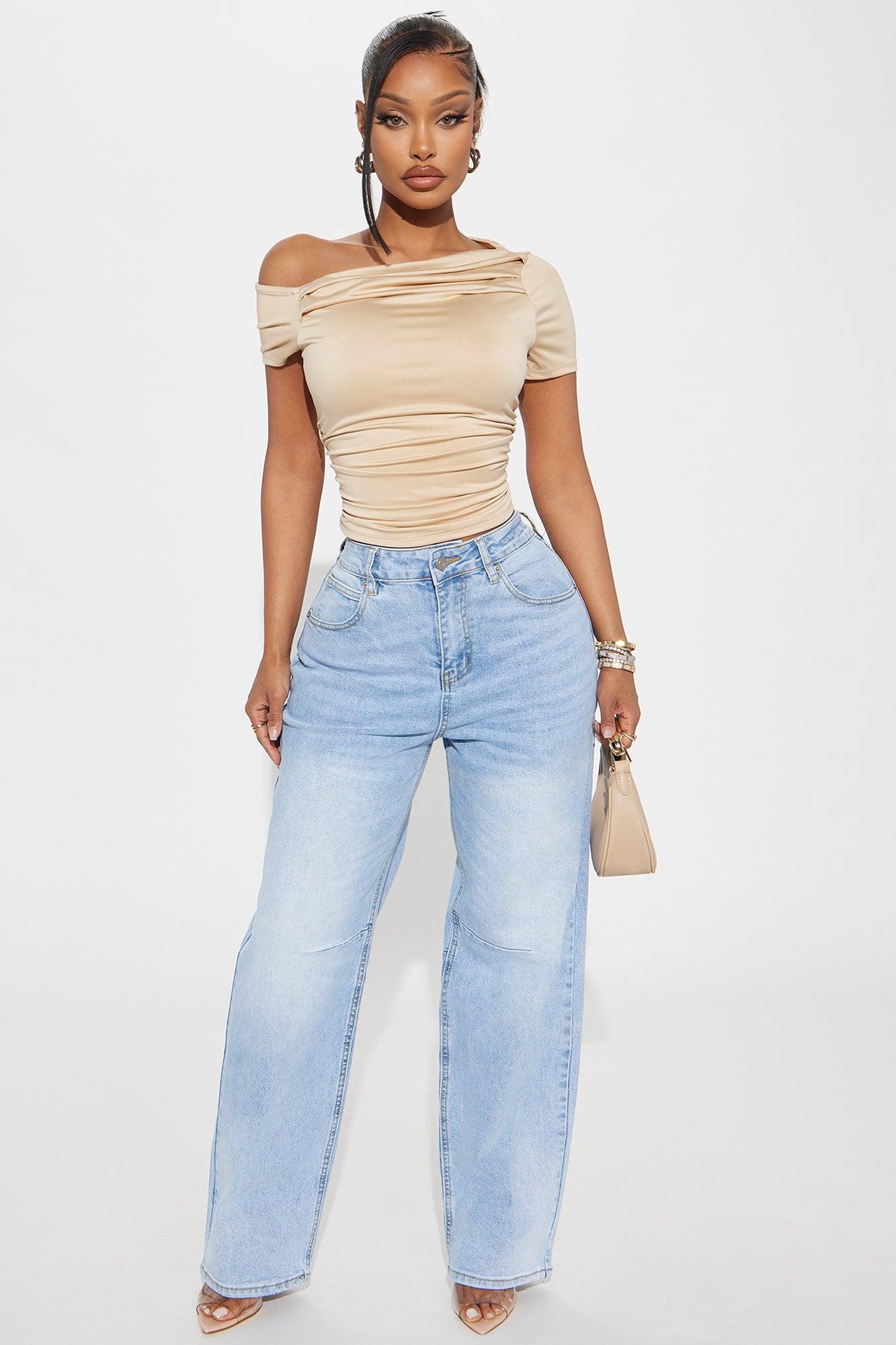 Always Pressed Baggy Jeans - Light Wash Product Image