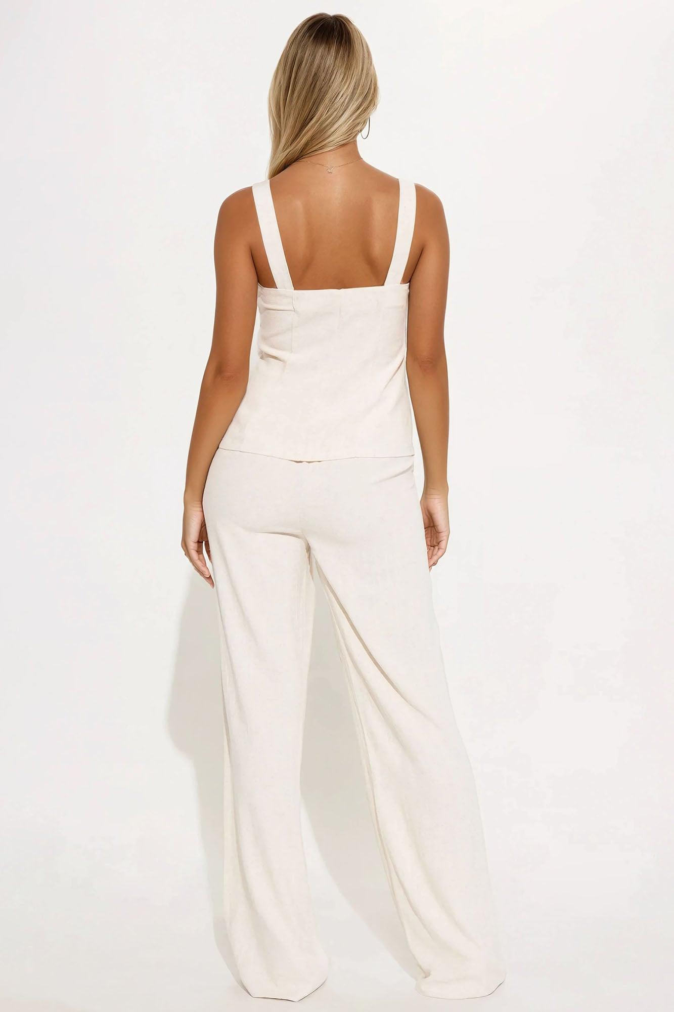 Timeless Linen Pant Set - Taupe Product Image