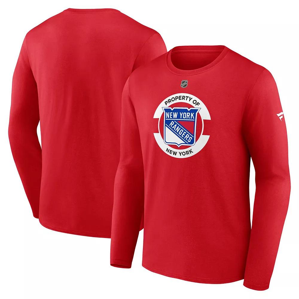 Men's Fanatics Red New York Rangers Authentic Pro Core Secondary Long Sleeve T-Shirt, Size: Small, Ran Red Product Image