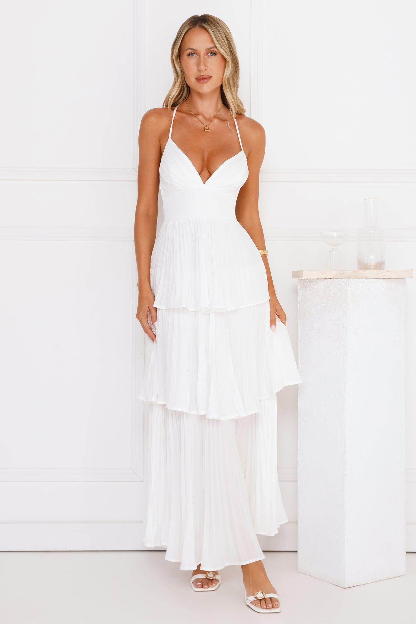 Fashionably Ever After Maxi Dress White Product Image