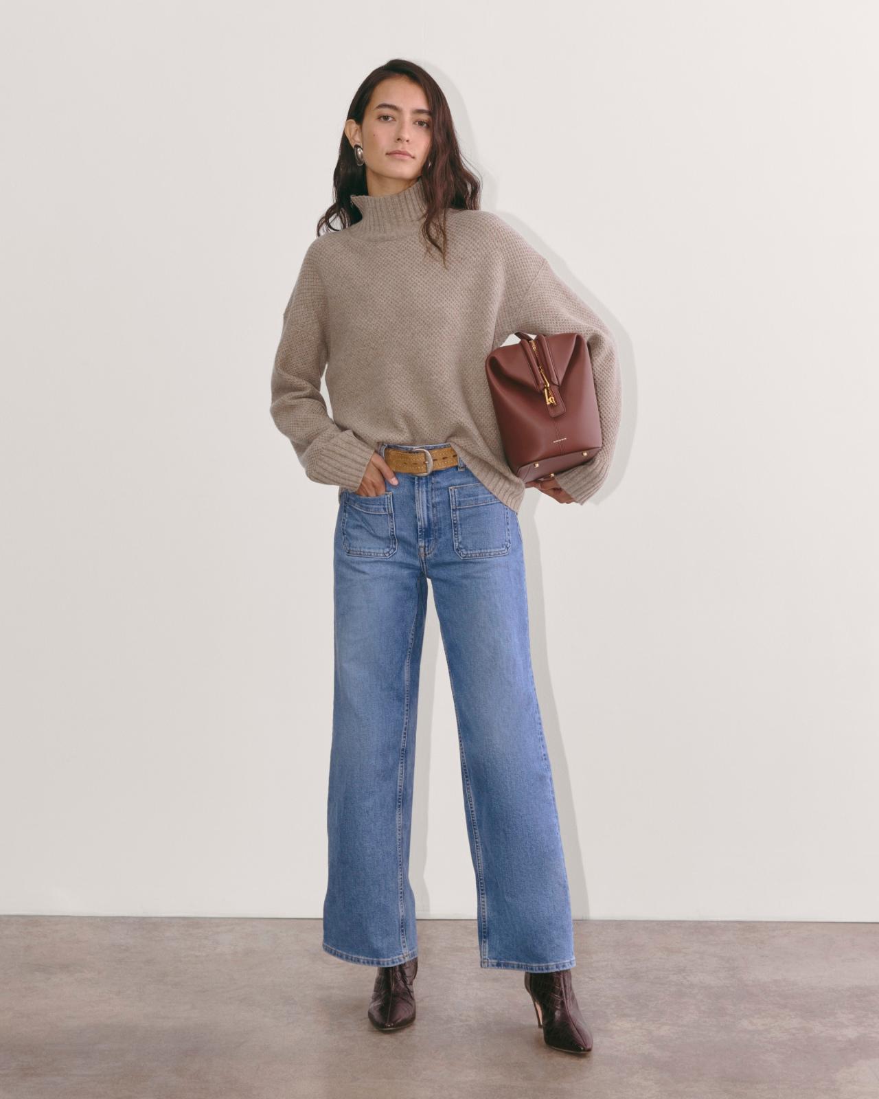 Womens Honeycomb Funnel Neck in Wool Cashmere Sweater by Everlane Product Image