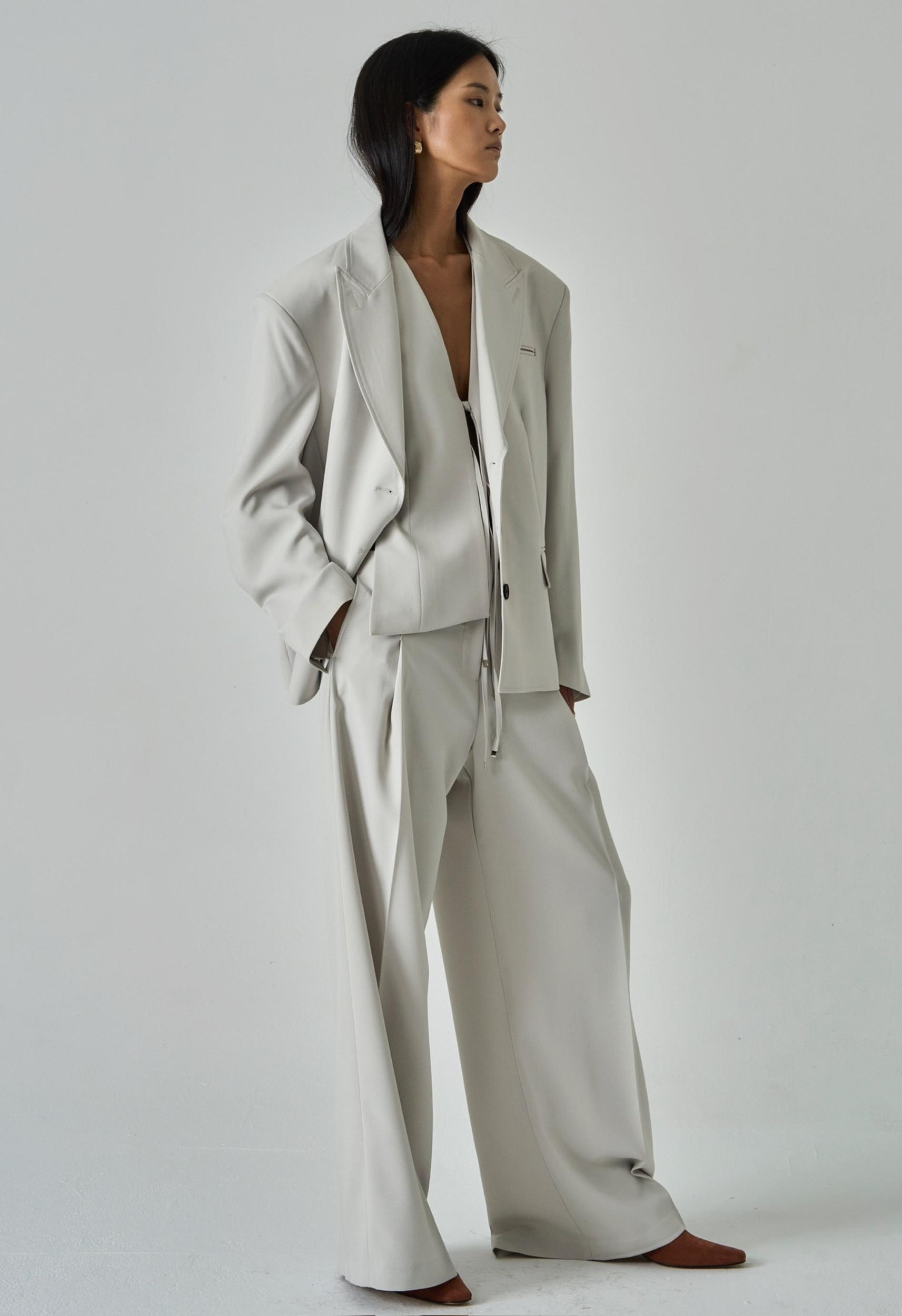 Veronica Blazer in Ecru Product Image