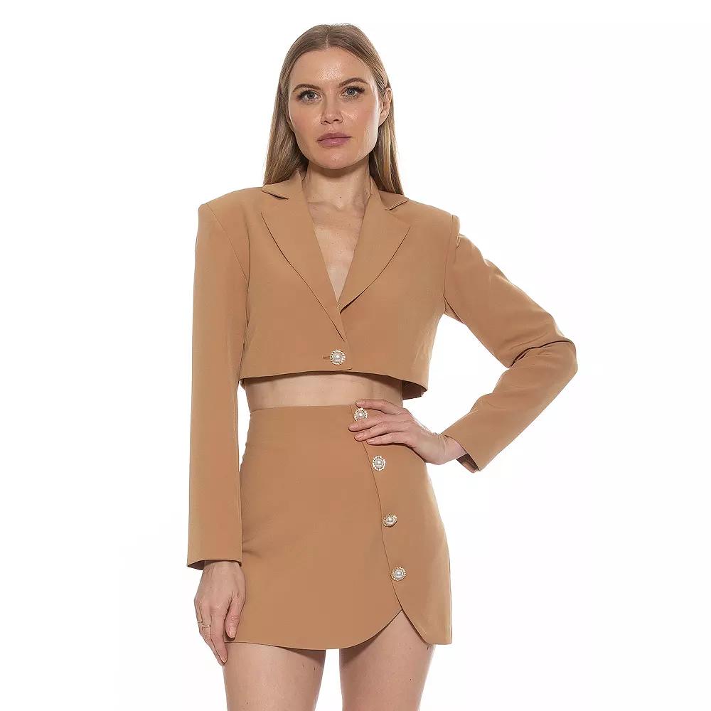 Women's ALEXIA ADMOR Jane Cropped Long Sleeve Jacket,  Product Image