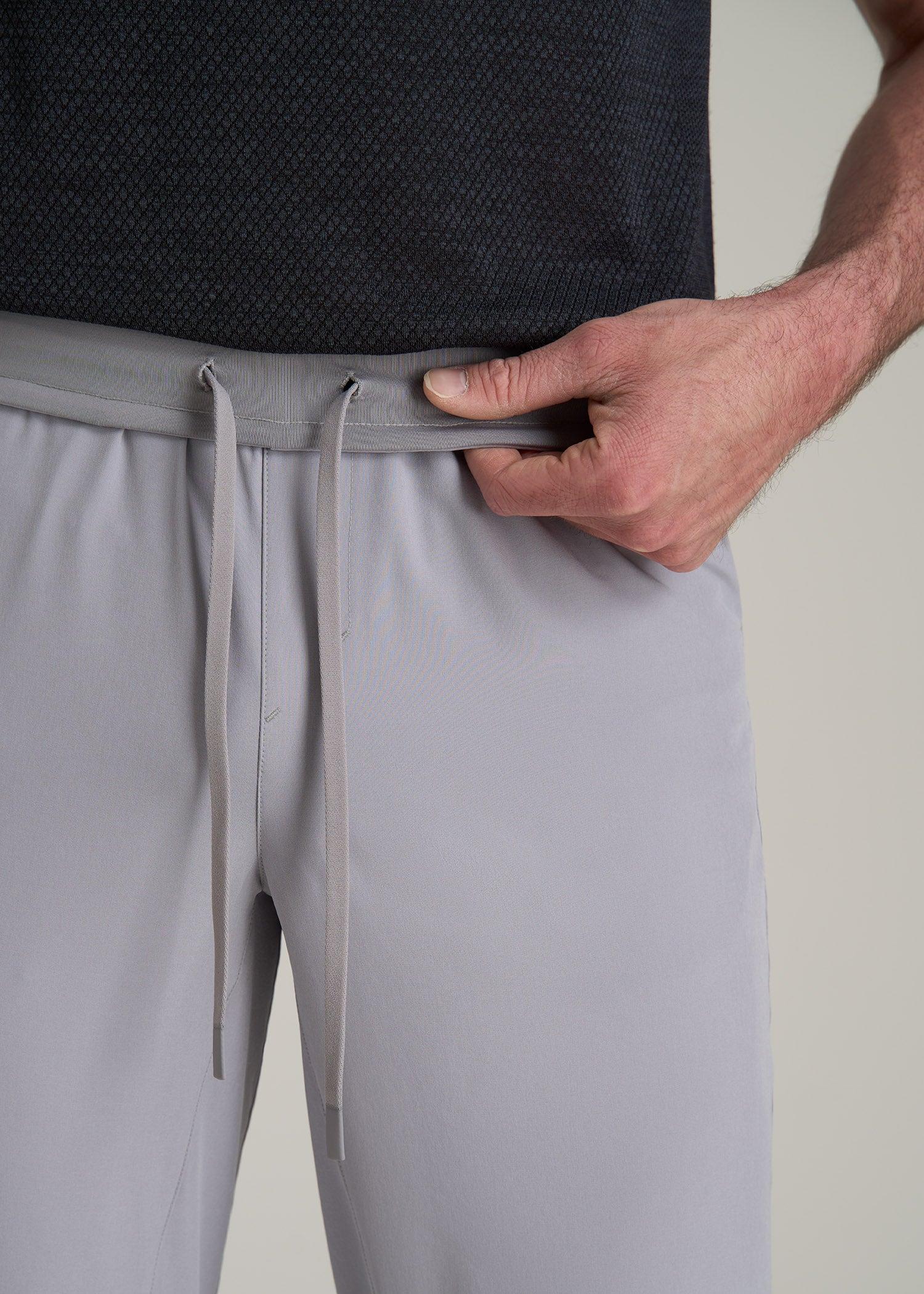 Featherweight Perforated Training Joggers for Tall Men in Light Grey Male Product Image