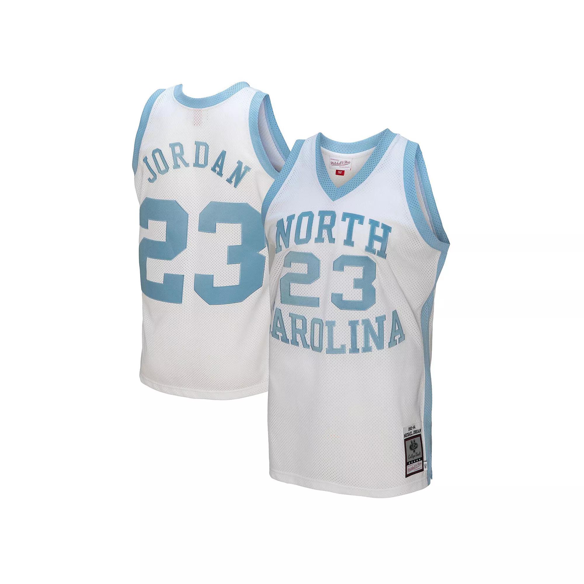 Men's Mitchell & Ness Michael Jordan White North Carolina Tar Heels 1983/84 Authentic Retired Player Jersey,  Product Image