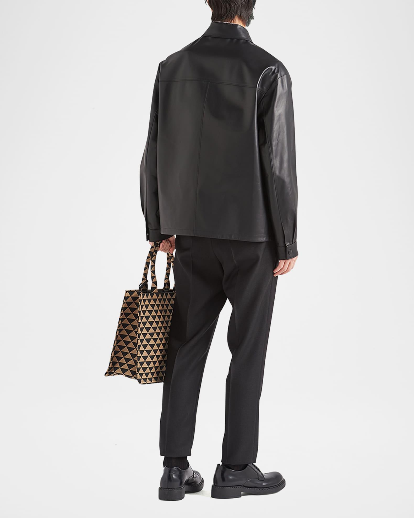 Men's Napa Leather Snap-Front Shirt Product Image