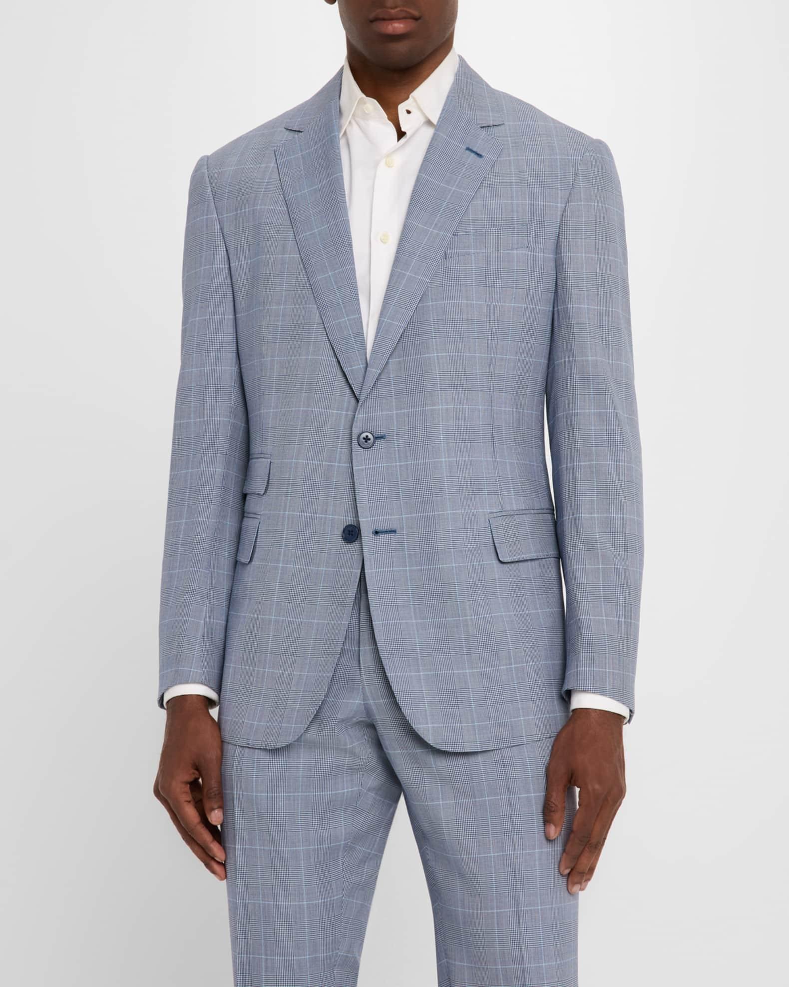 Mens Kent Hand-Tailored Glen Plaid Suit Product Image