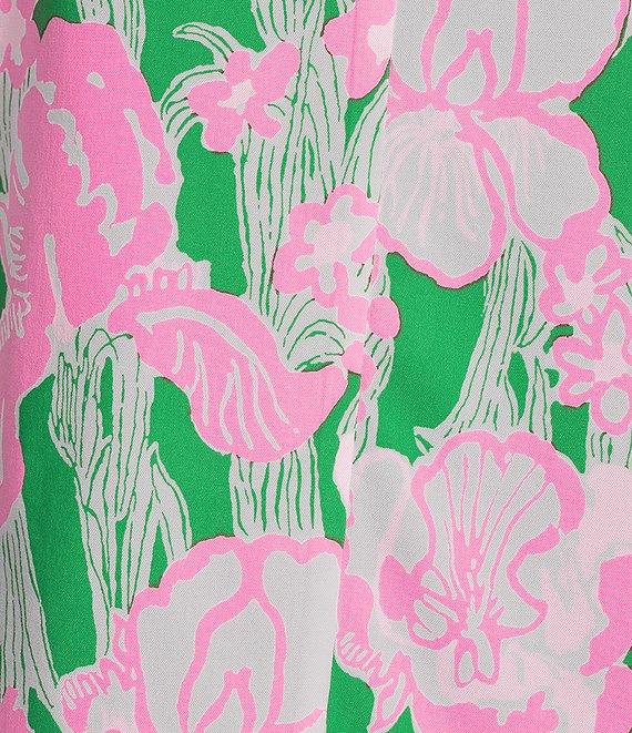 Lilly Pulitzer Anya Coordinating Floral Print Ruffle Neck Sleeveless Top Product Image