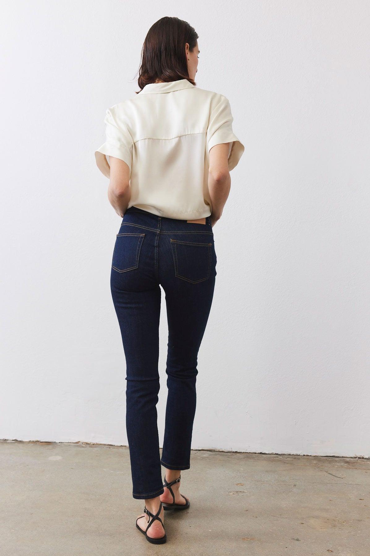 Boxy Washable Silk Cropped Blouse Product Image