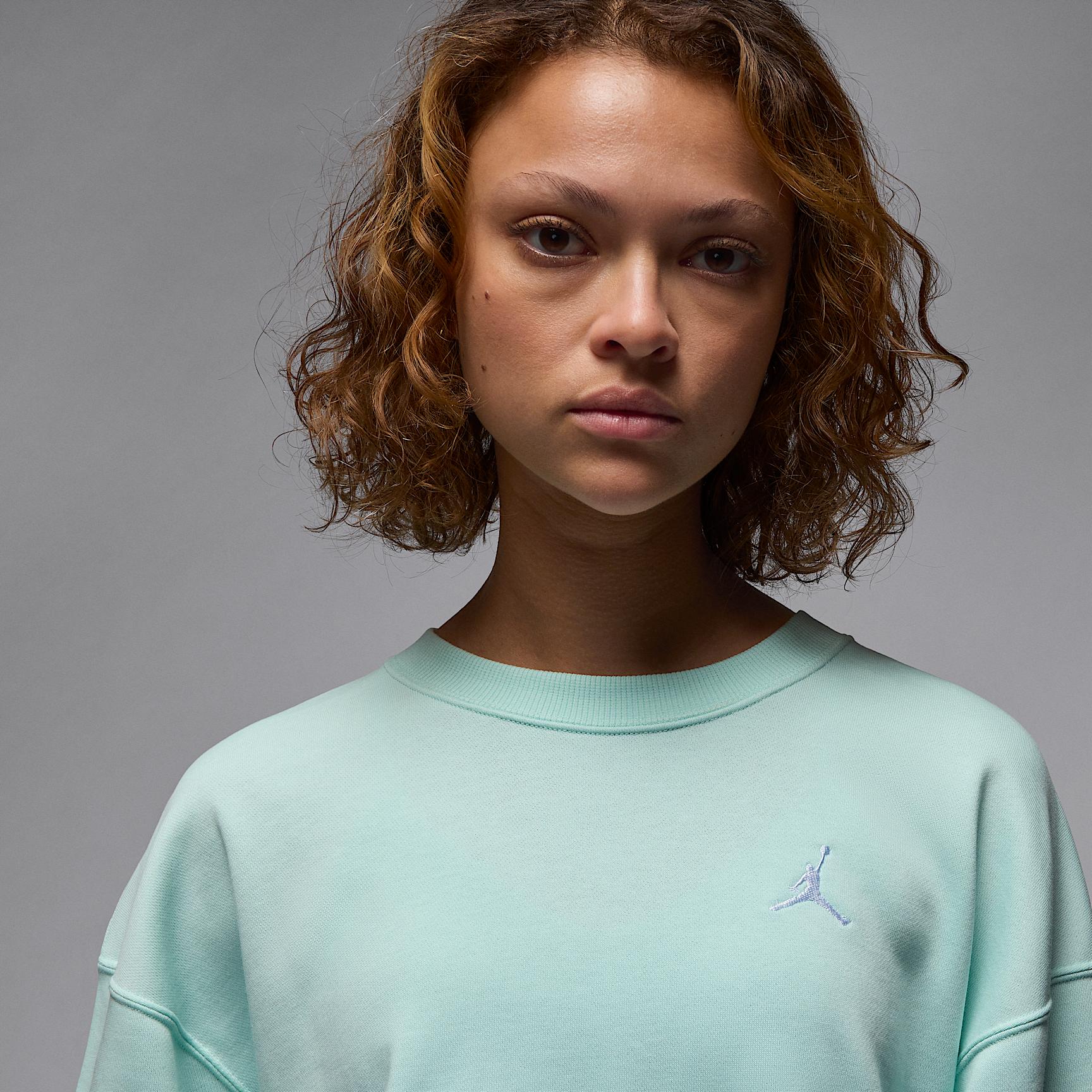 Womens Jordan Brooklyn Fleece French Terry Crew-Neck Sweatshirt | HJ1353-357 Product Image