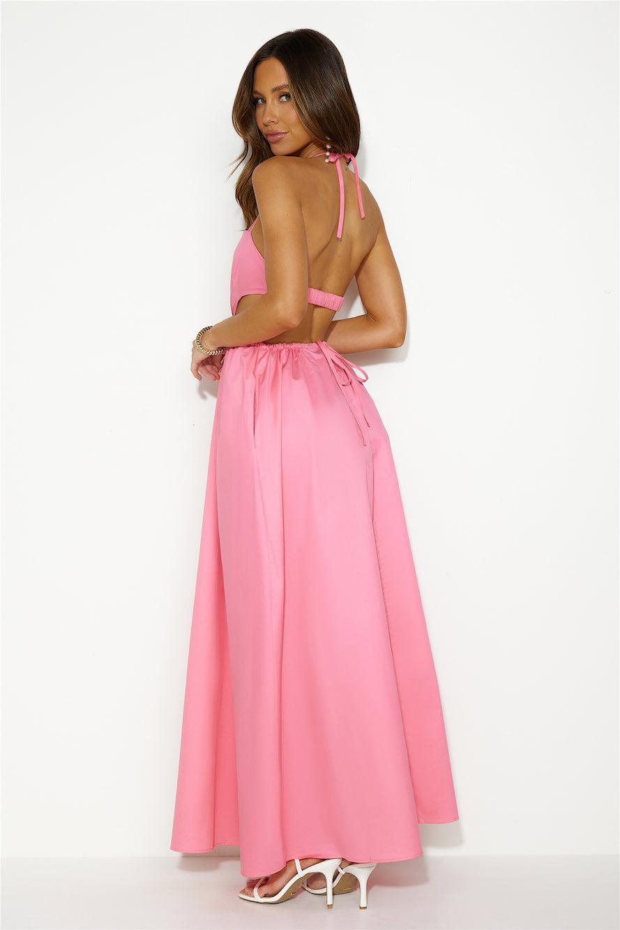 HELLO MOLLY Should We Go Maxi Dress Pink Product Image