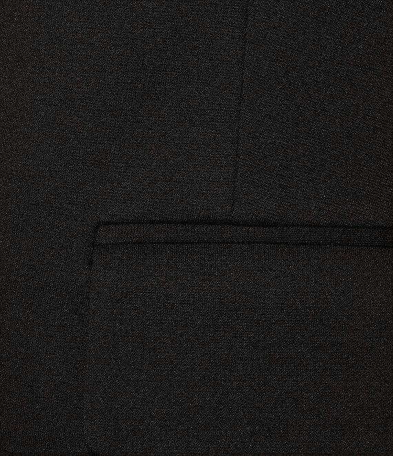 MICHAEL Michael Kors Ponte Knit Notch Lapel Long Sleeve Flap Pocket Button Front Coordinating Blazer Product Image