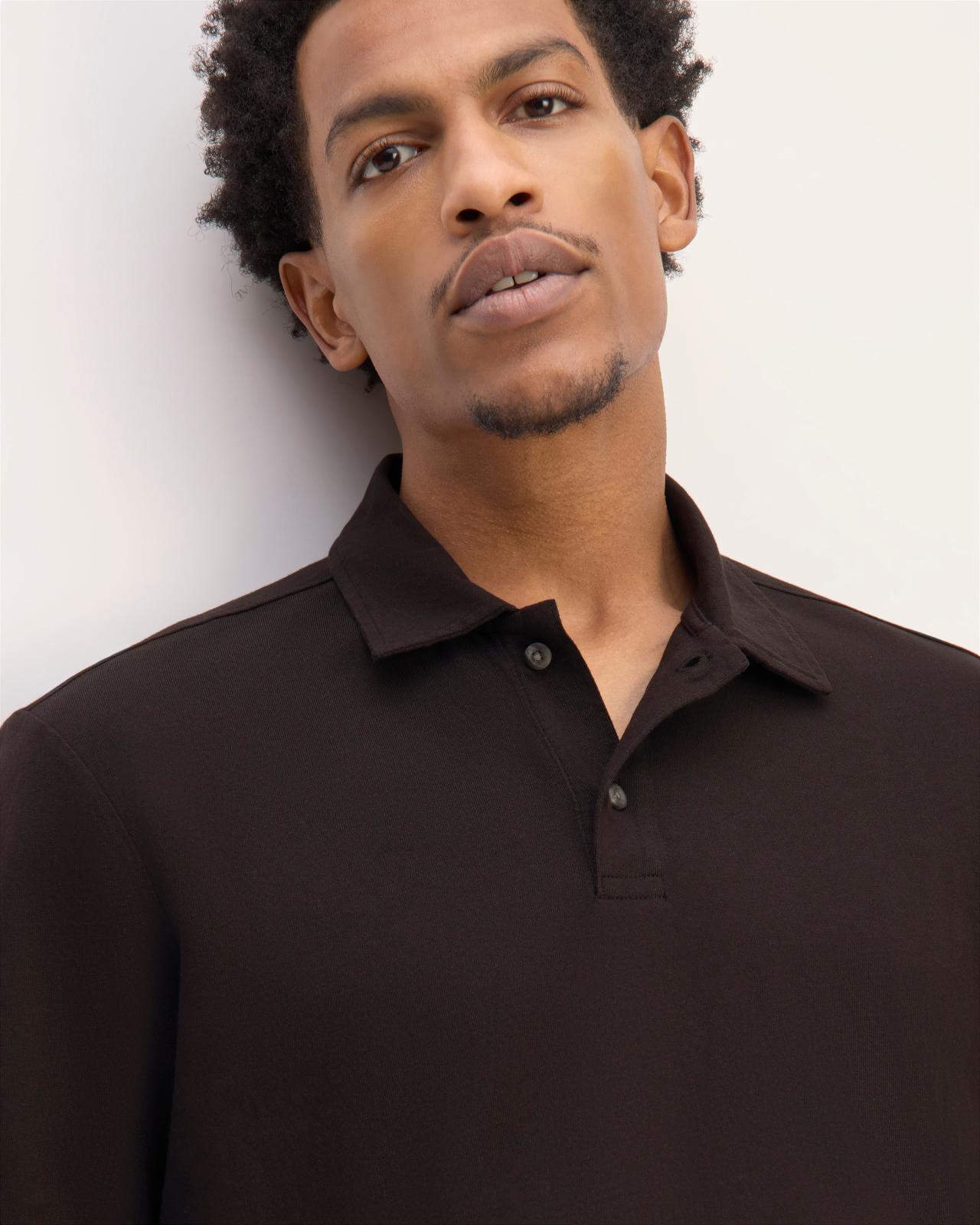 The Premium Weight Long-Sleeve Polo Product Image