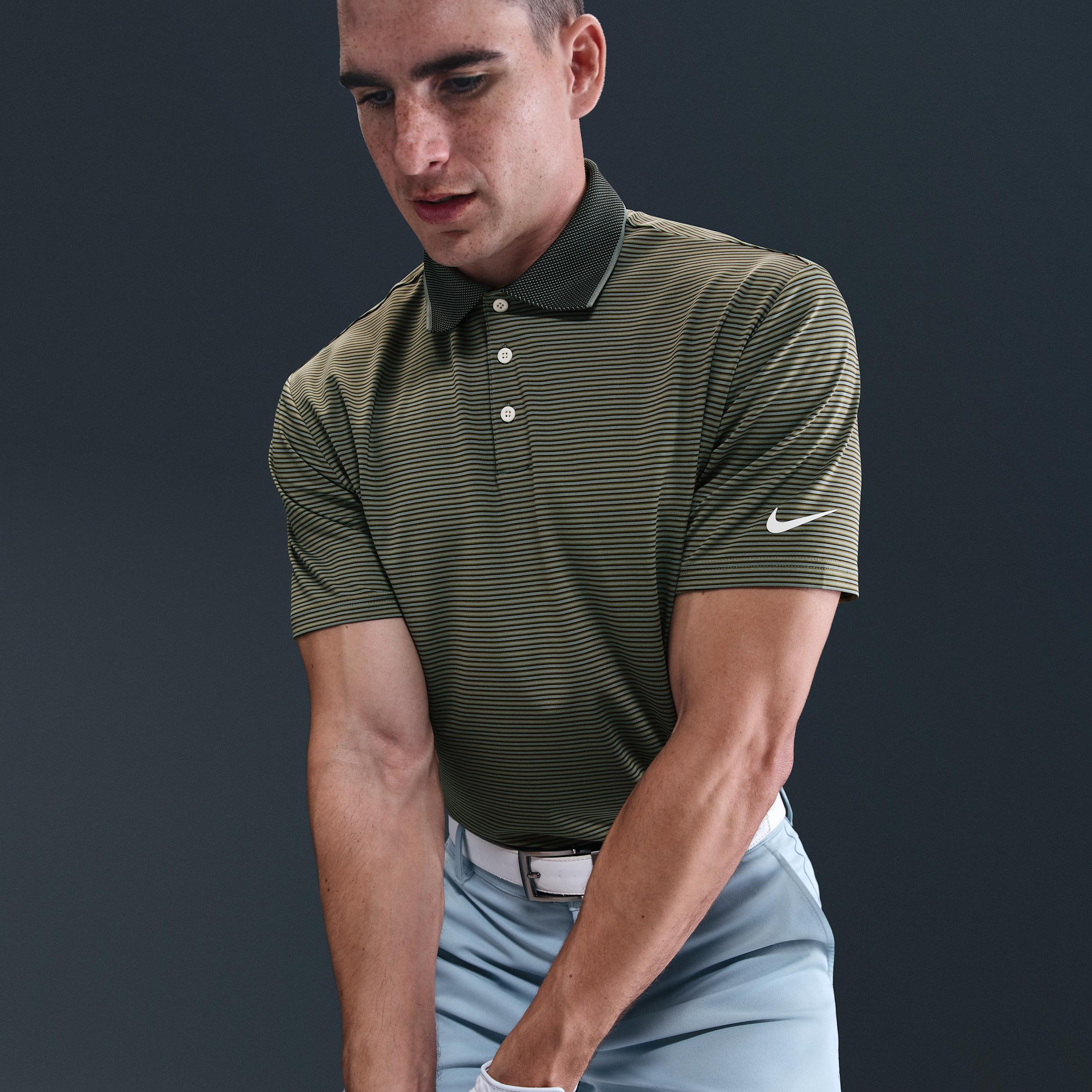 Nike Mens Tour Dri-FIT Striped Golf Polo | FZ7479-237 Product Image