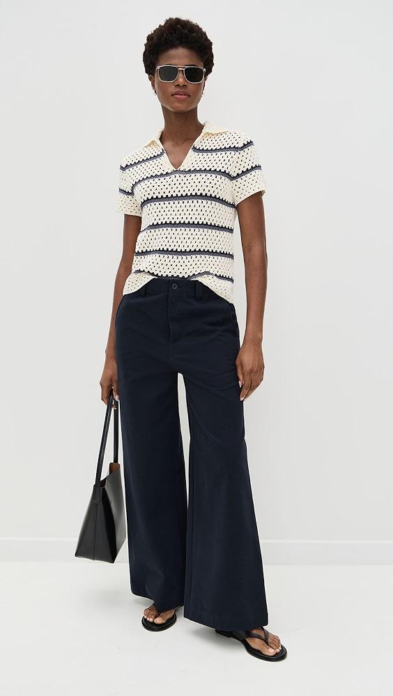 Vince Macrame Stripe Henley Tee | Shopbop Product Image