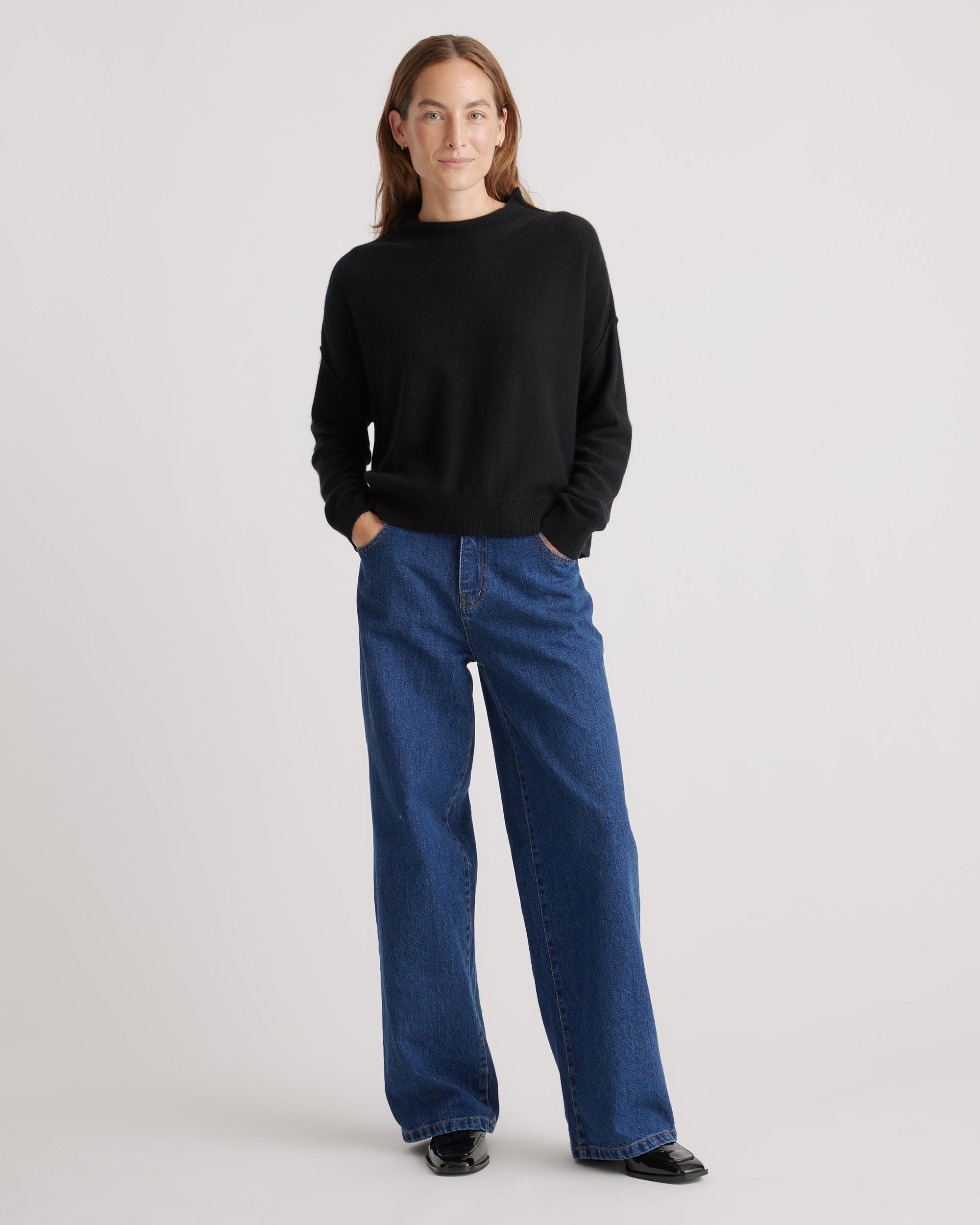 Quince | Women's Mongolian Cashmere Mock Neck Sweater Size XL Product Image