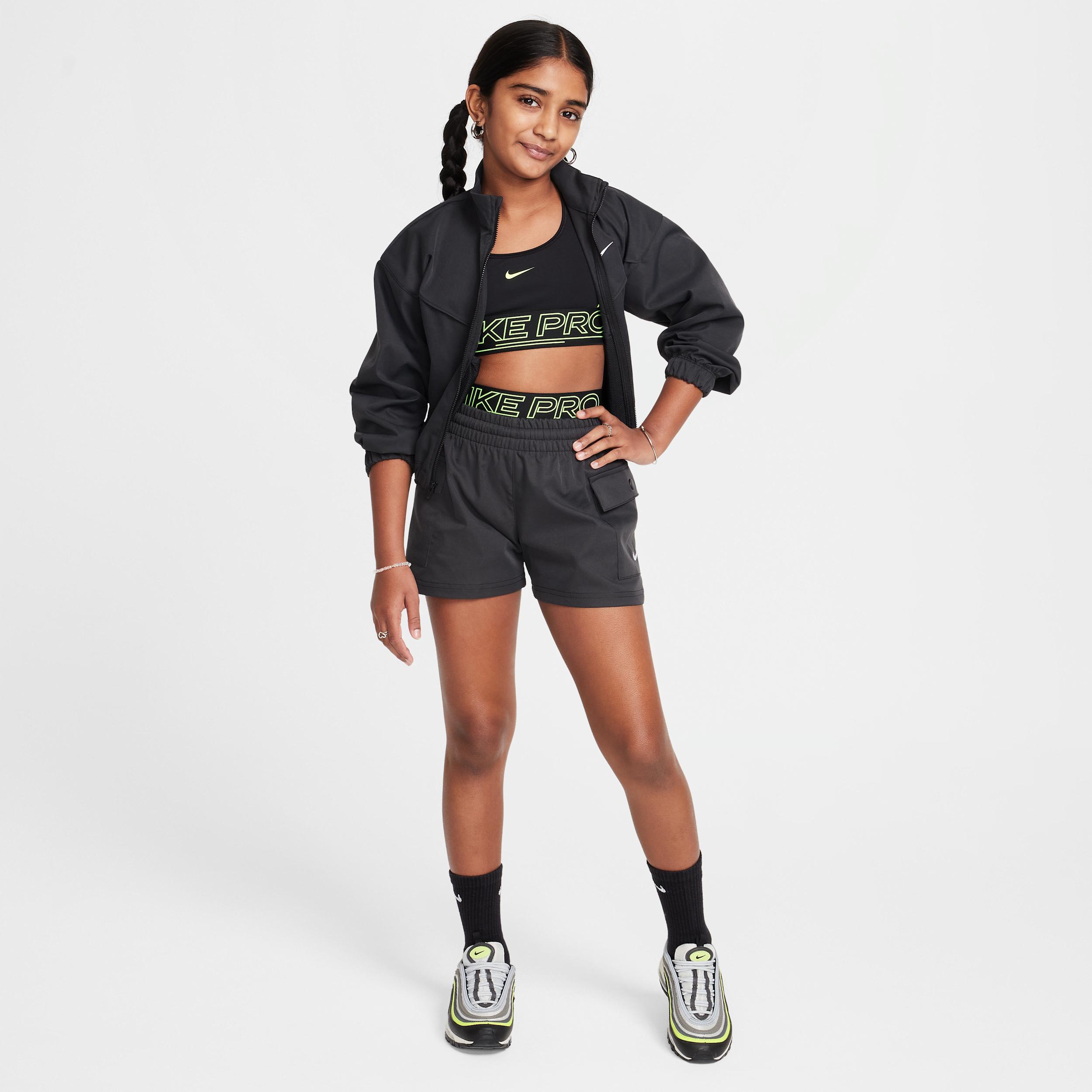 Unisex Nike Sportswear Girls Woven Cargo Shorts | HF8178-010 Product Image