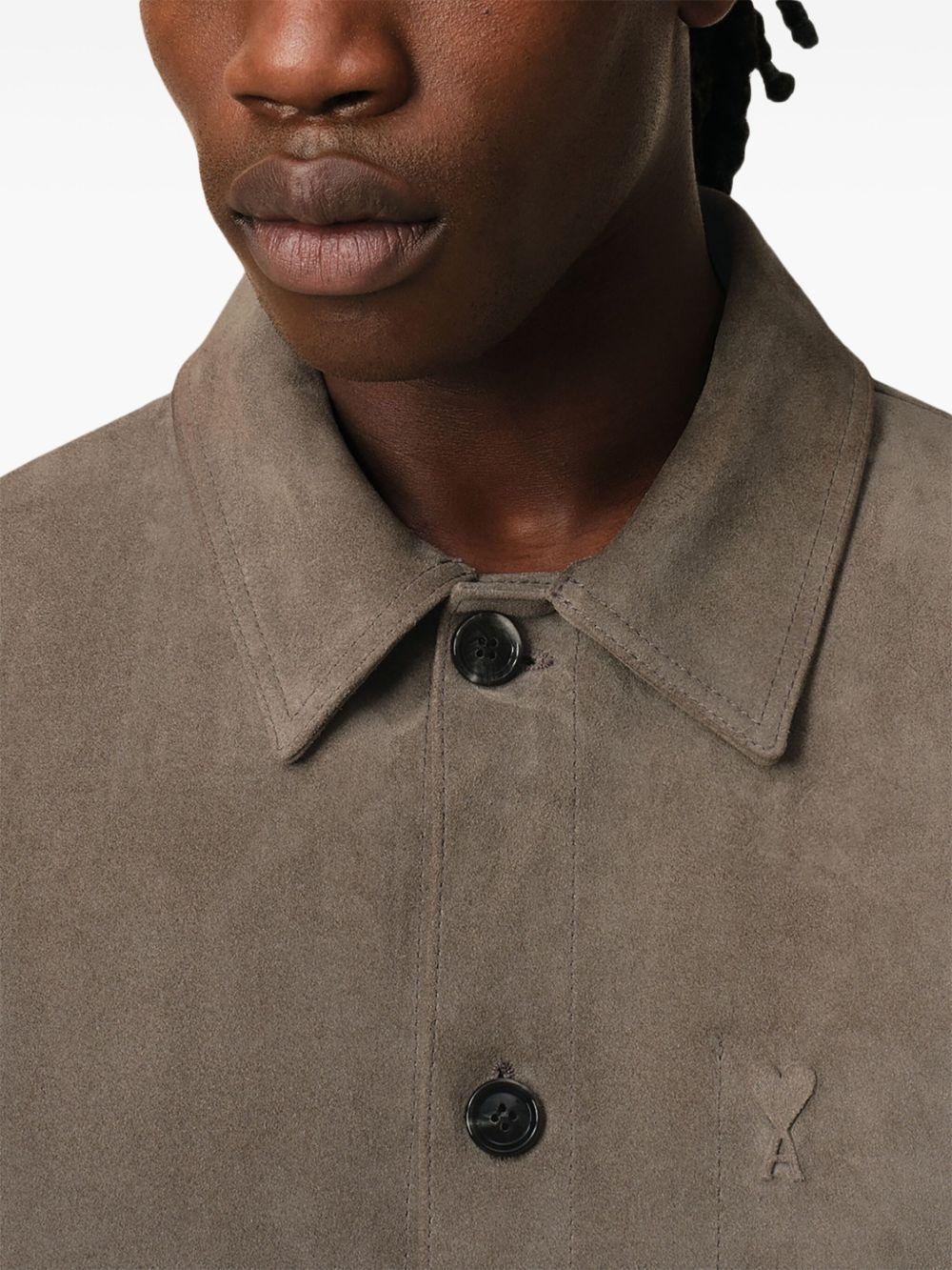 leather buttoned jacket Product Image