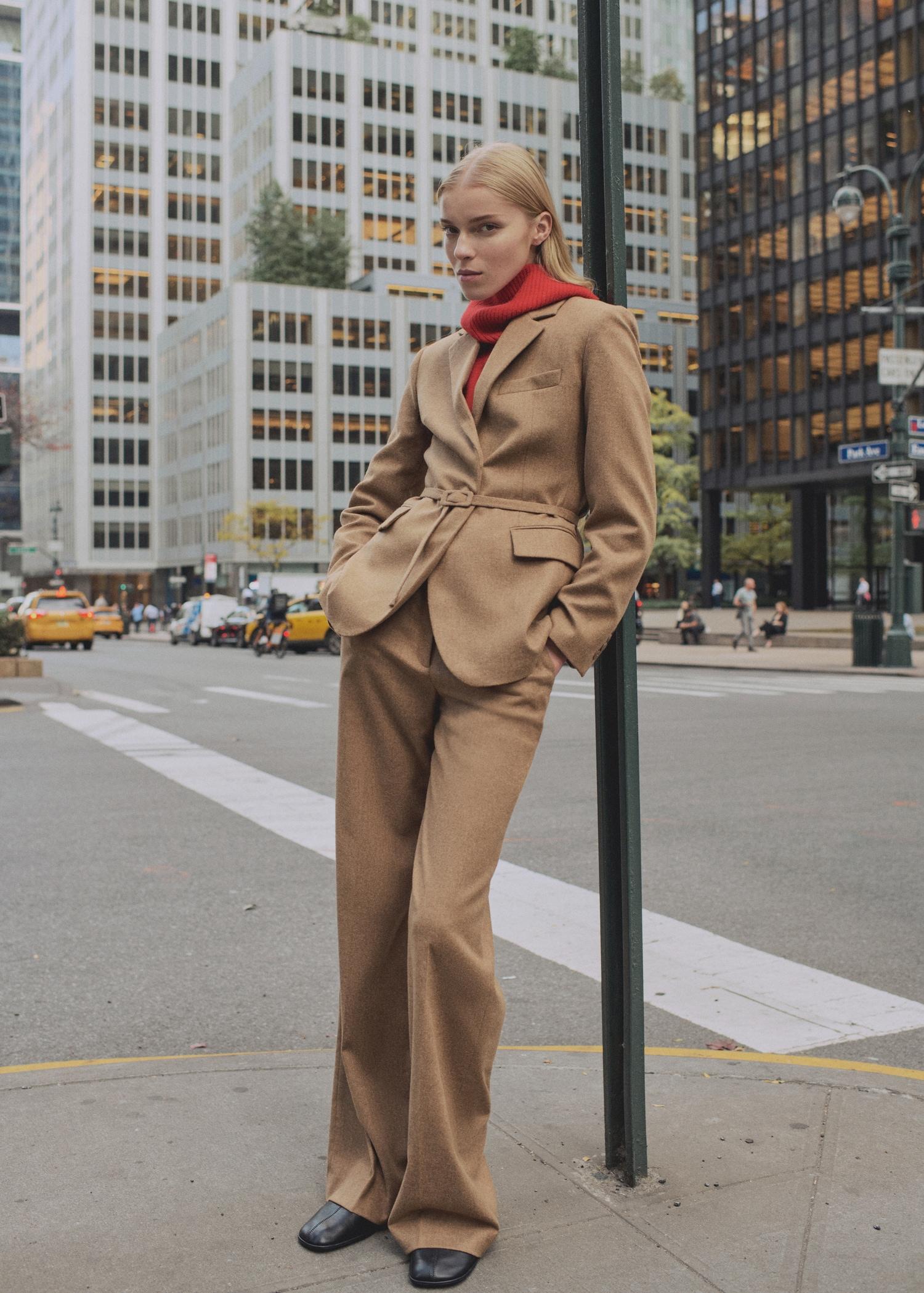 Wool-blend suit pants - Women | MANGO USA Product Image