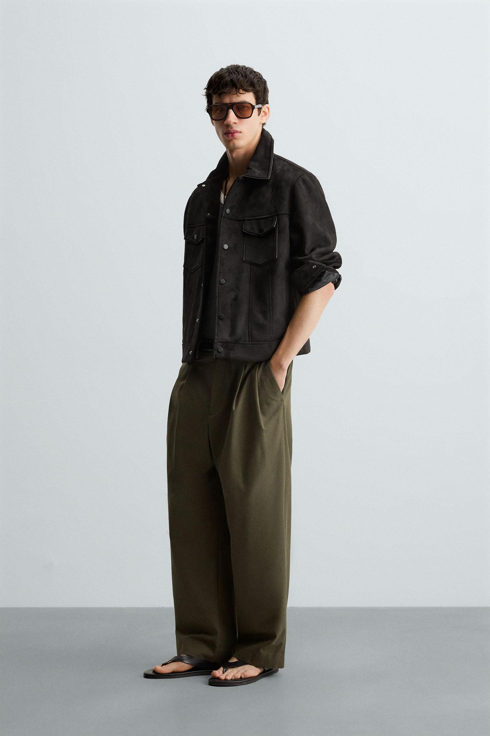 FAUX SUEDE REGULAR FIT JACKET Product Image