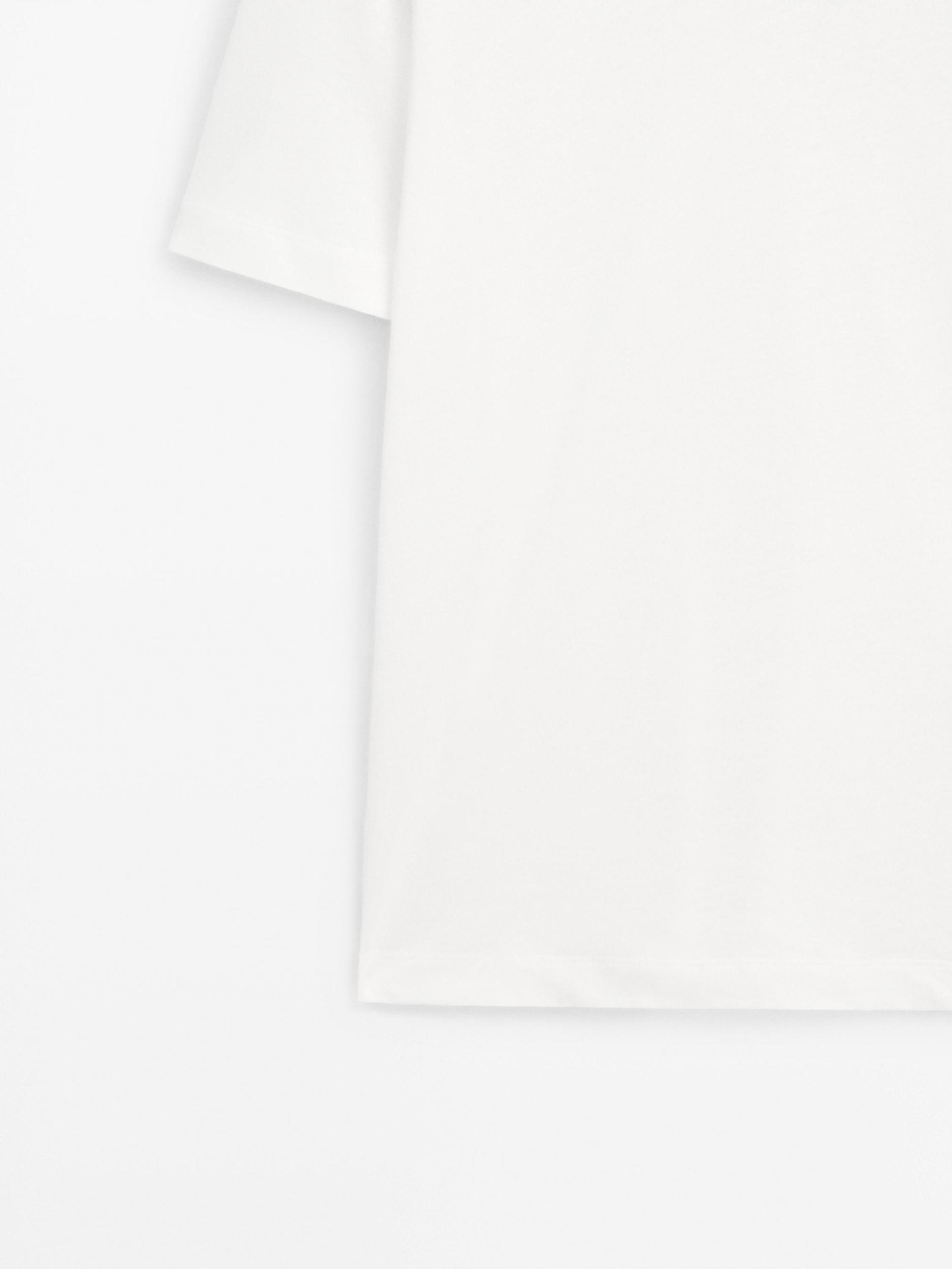 Short sleeve linen blend polo shirt Product Image