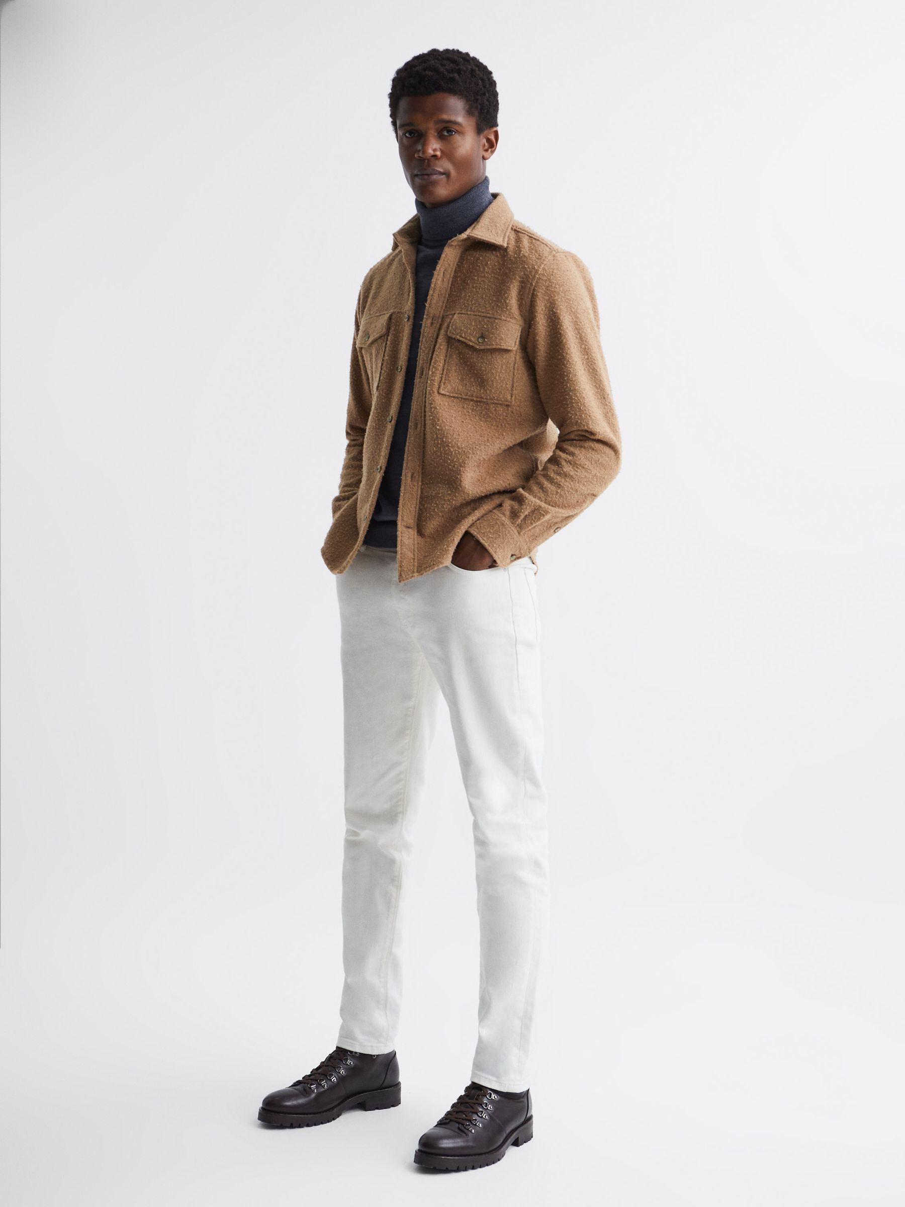 Casentino Twin Pocket Overshirt in Camel Product Image