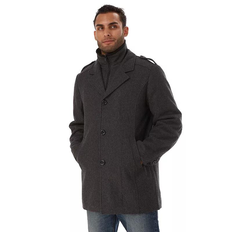 Big & Tall Apt. 9 Wool Carcoat with Bib, Mens Product Image