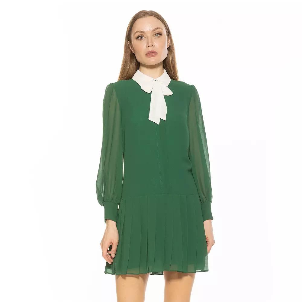 Women's ALEXIA ADMOR Glennis Collared Bow Tie Shift Dress,  Product Image