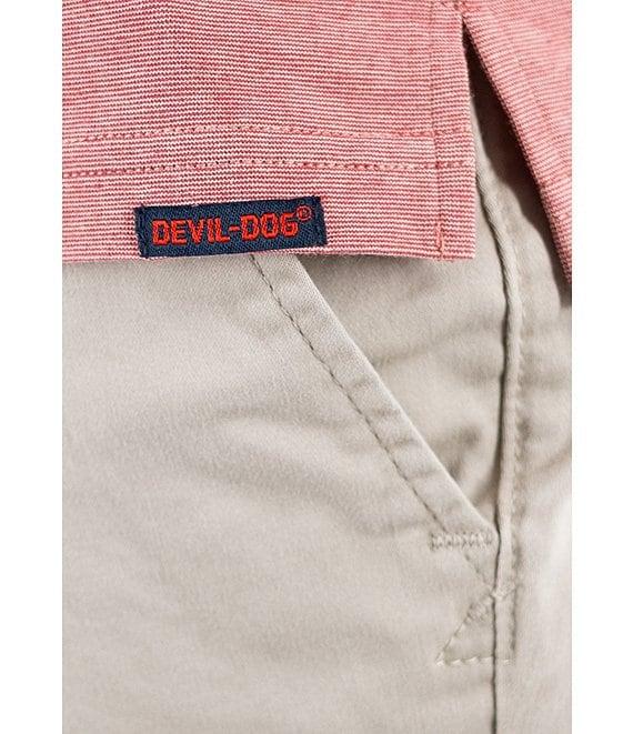 Devil-Dog Dungarees Feeder Striped Short Sleeve Polo Shirt Product Image