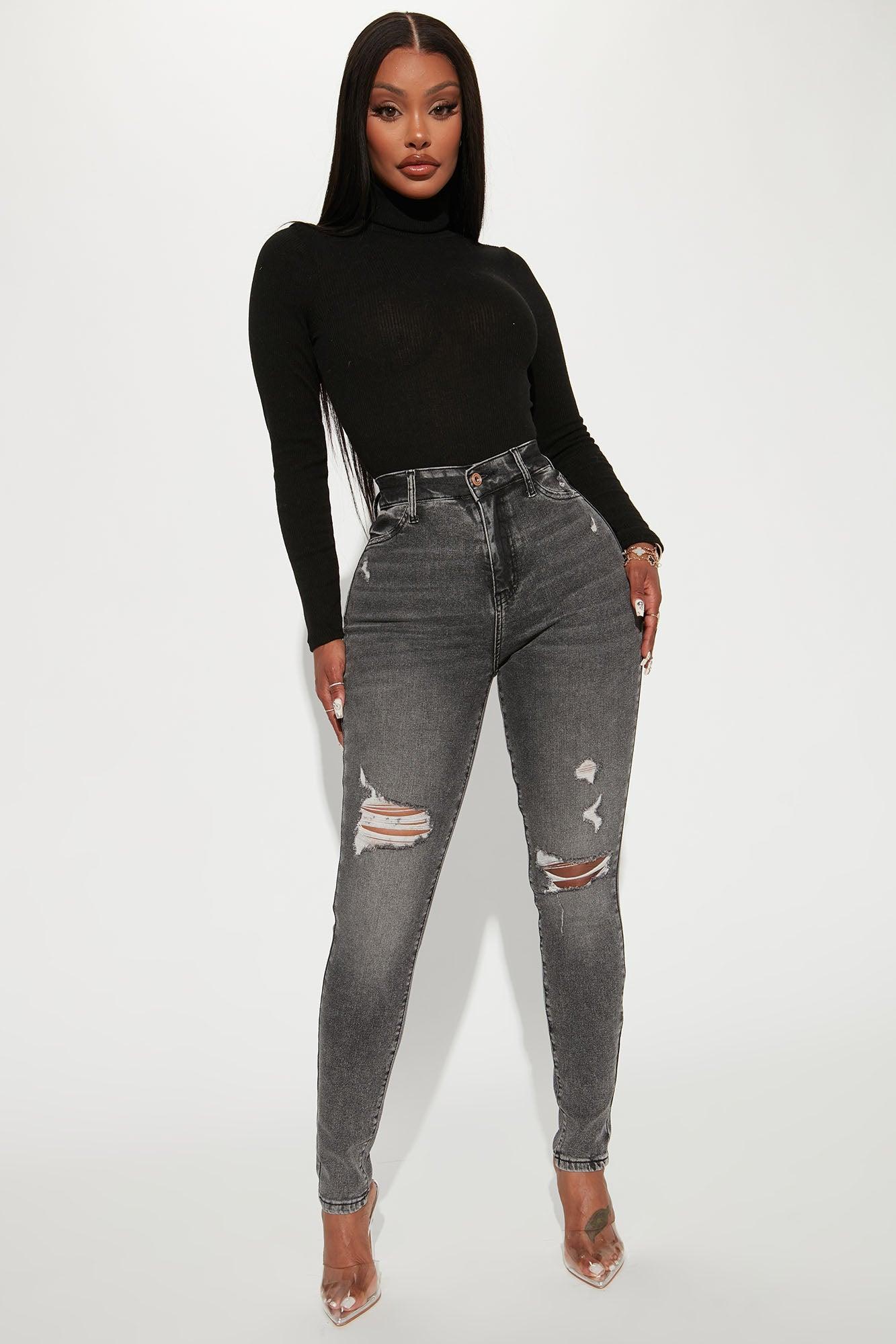 Living Life High Stretch Skinny Jeans - Black Wash Product Image
