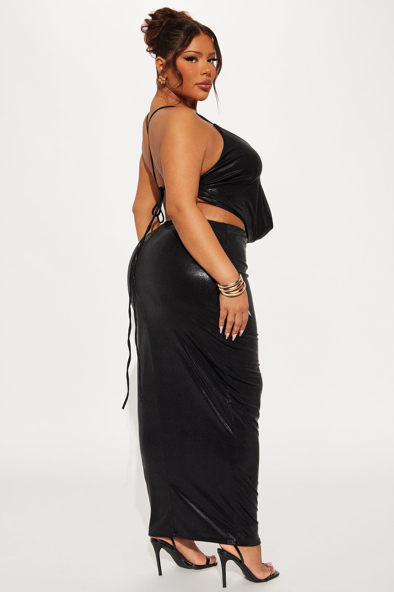 Here To Impress Maxi Skirt Set - Black Product Image