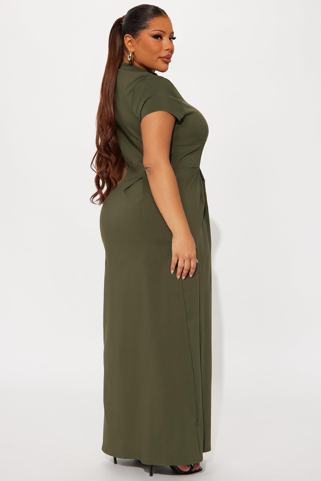 Too Busy To Care Maxi Dress - Olive Female Product Image