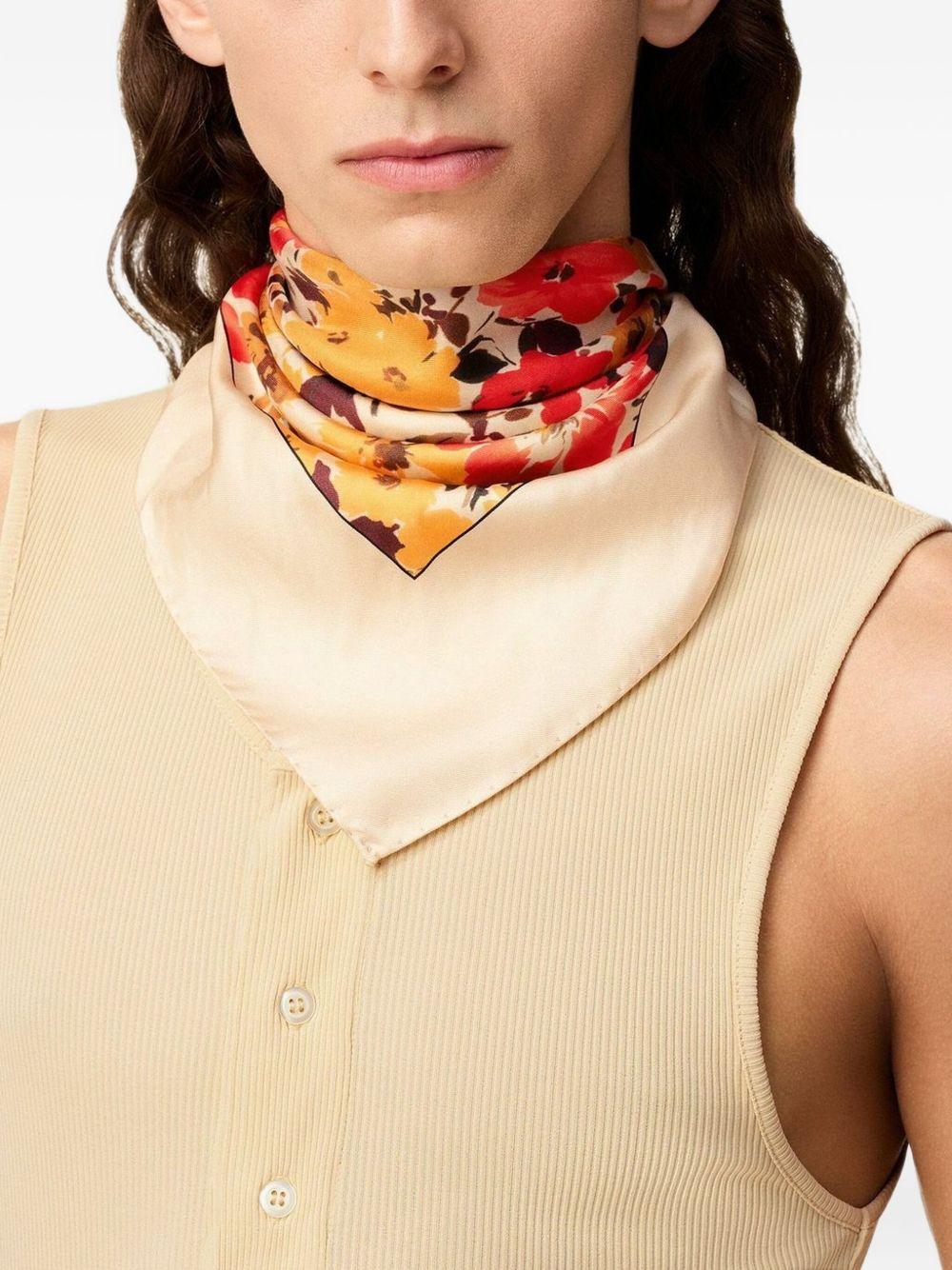 floral-print silk bandana Product Image
